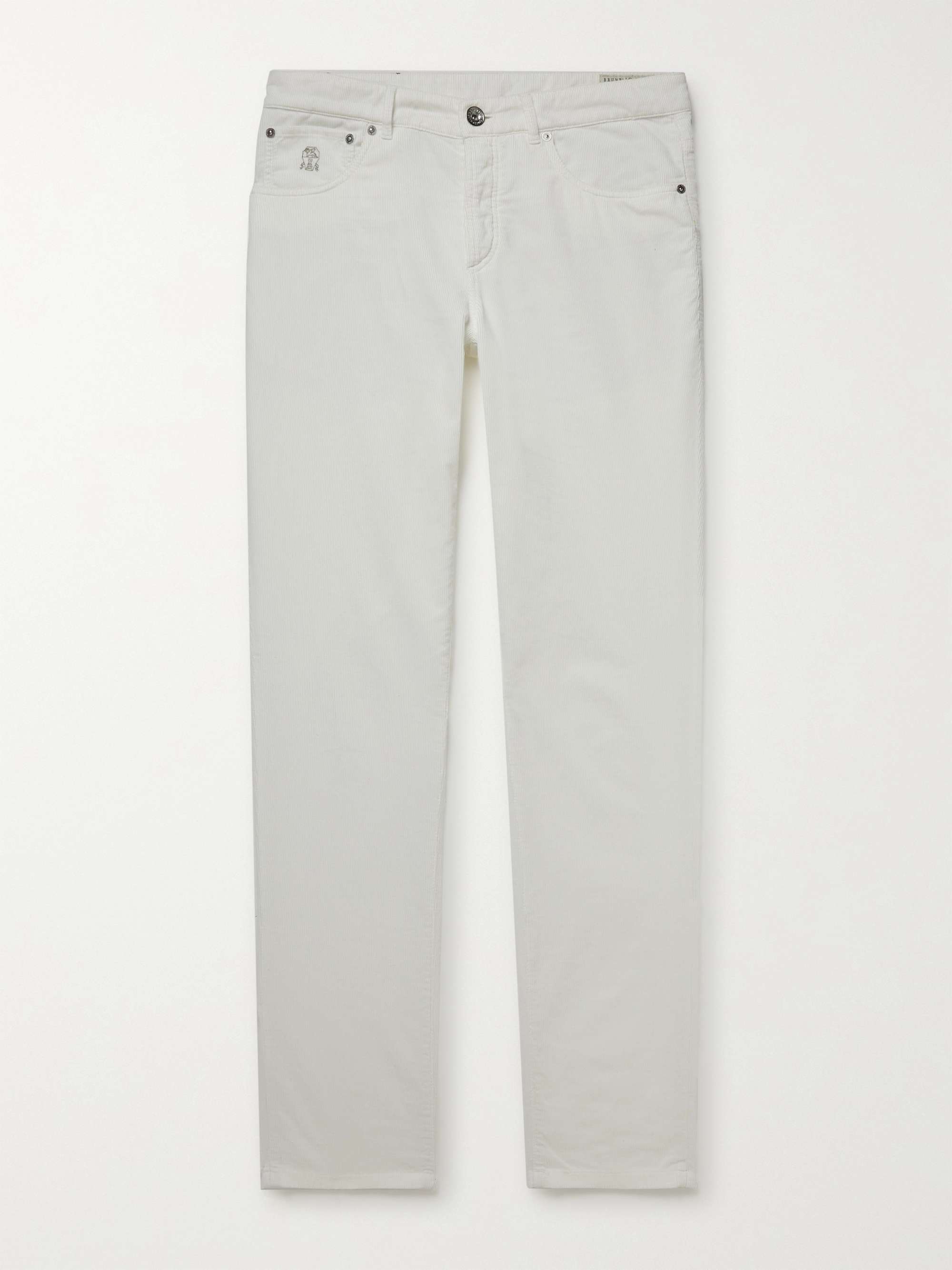 BRUNELLO CUCINELLI Slim-Fit Tapered Cotton-Corduroy Trousers