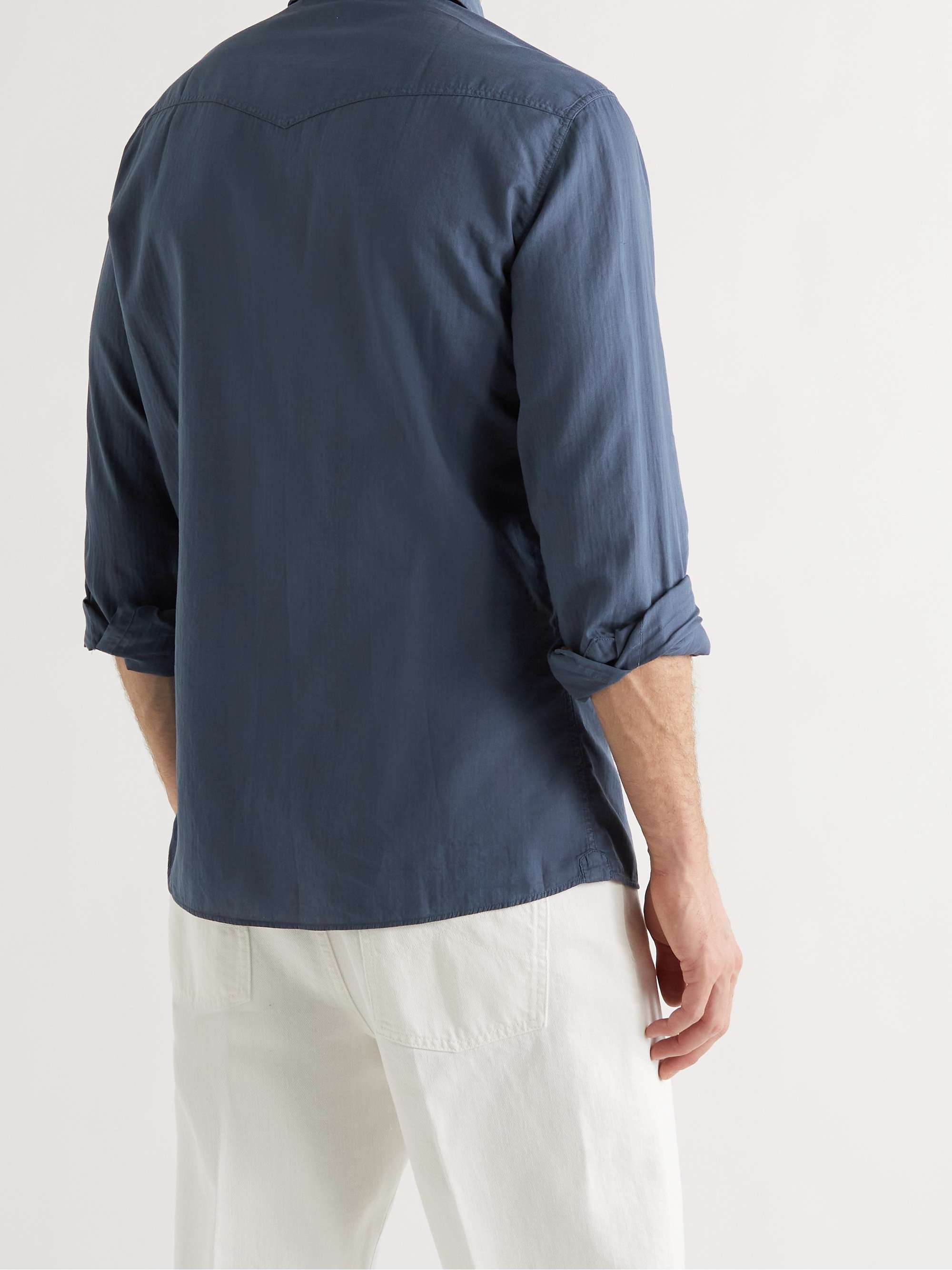 BRUNELLO CUCINELLI Herringbone Cotton Shirt