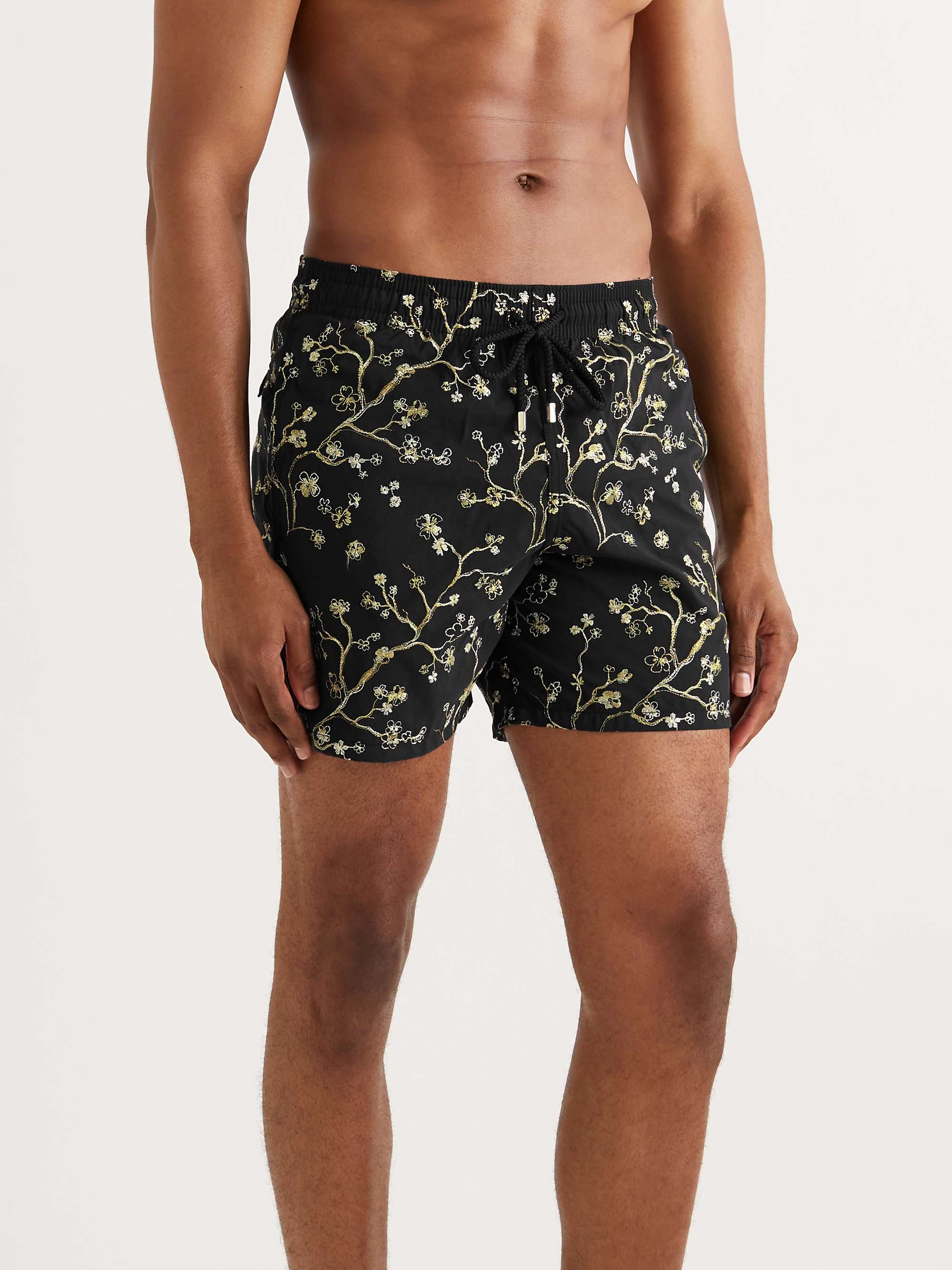 VILEBREQUIN Mistral Mid-Length Embroidered Swim Shorts