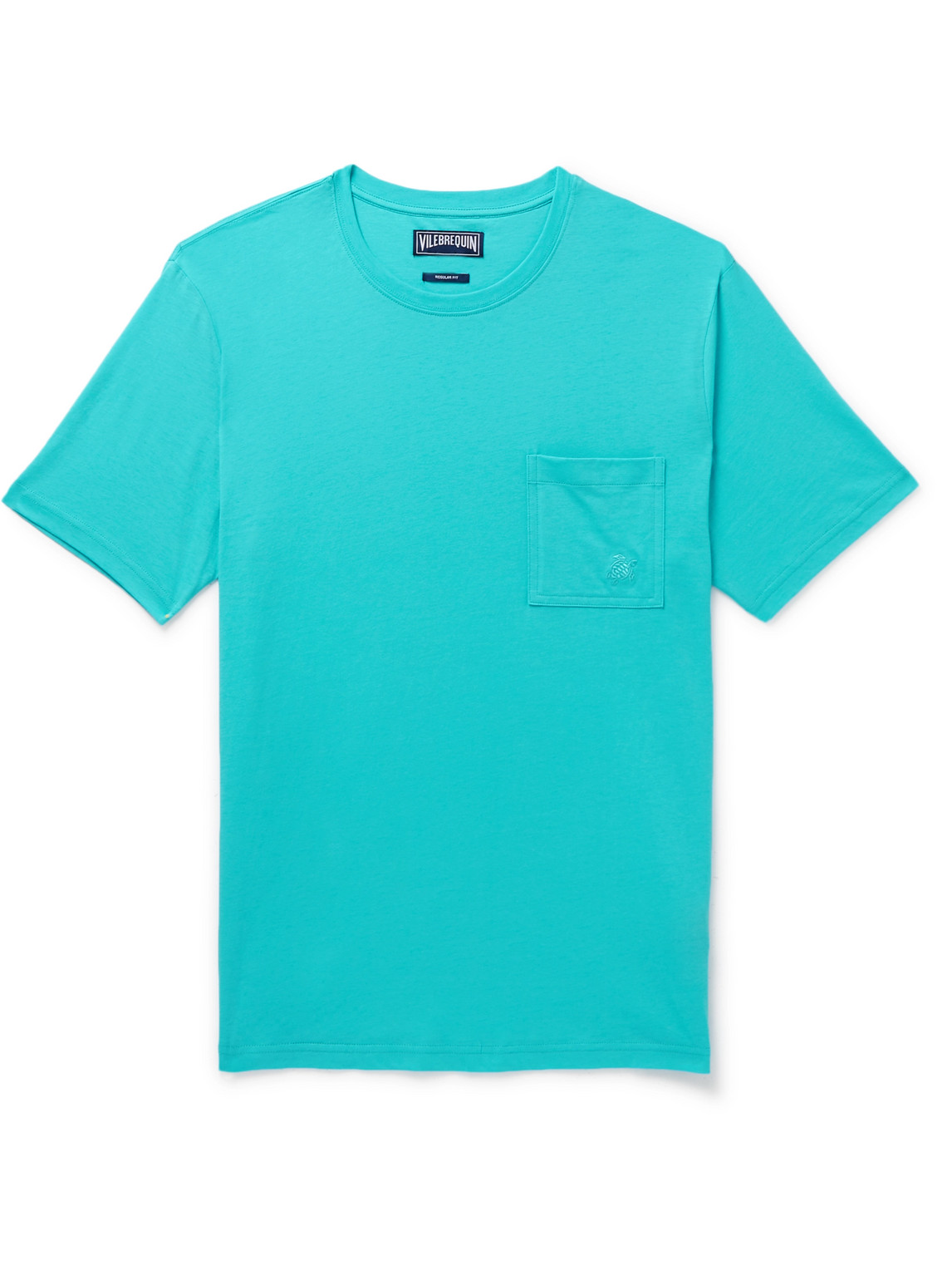 vilebrequin - titus organic cotton-jersey t-shirt - men - blue - s