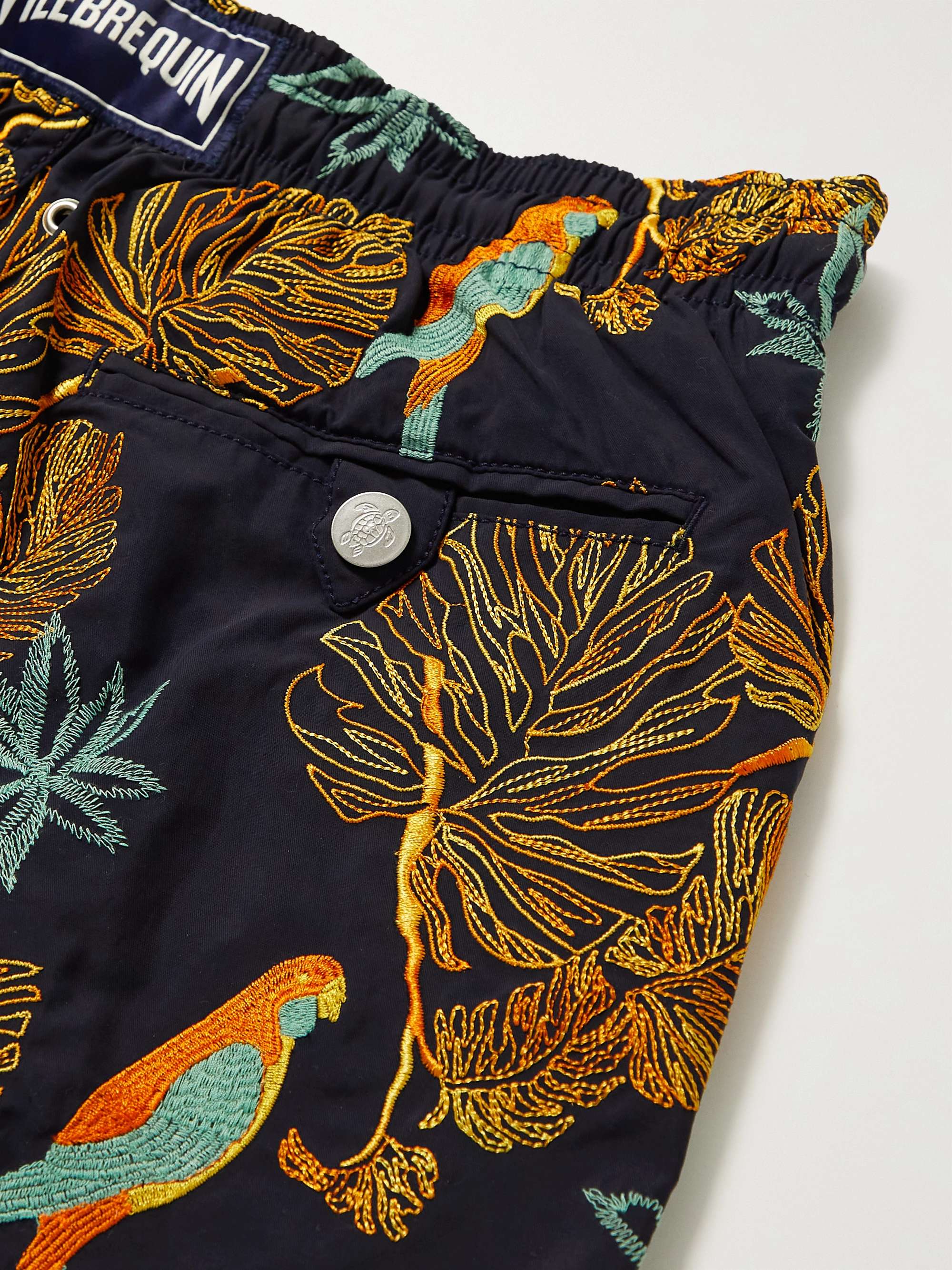 VILEBREQUIN Mistral Embroidered Mid-Length Swim Shorts