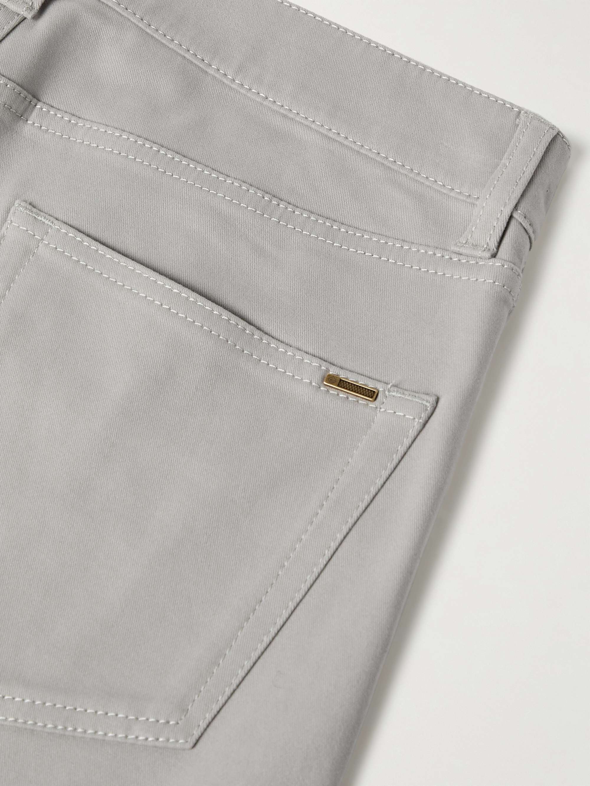 DUNHILL Slim-Fit Cotton-Blend Twill Trousers