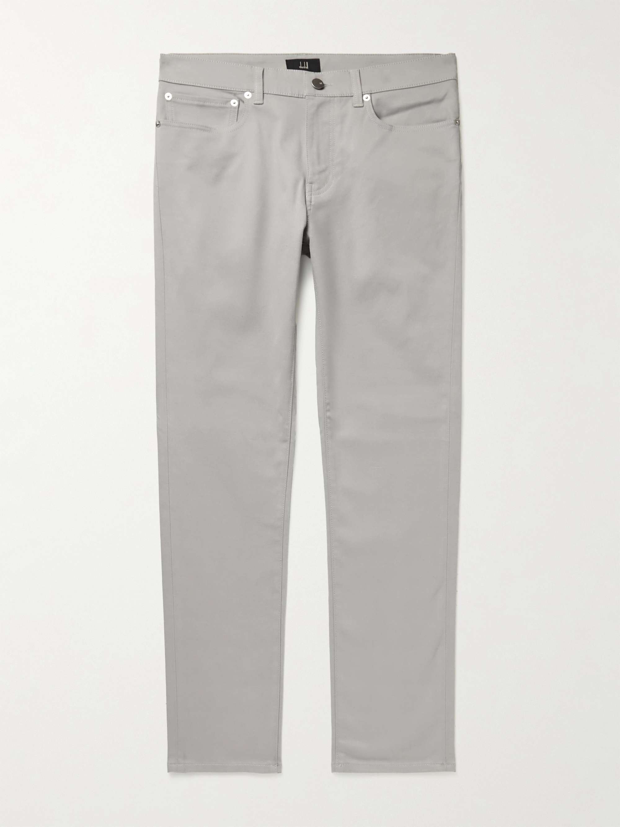 DUNHILL Slim-Fit Cotton-Blend Twill Trousers