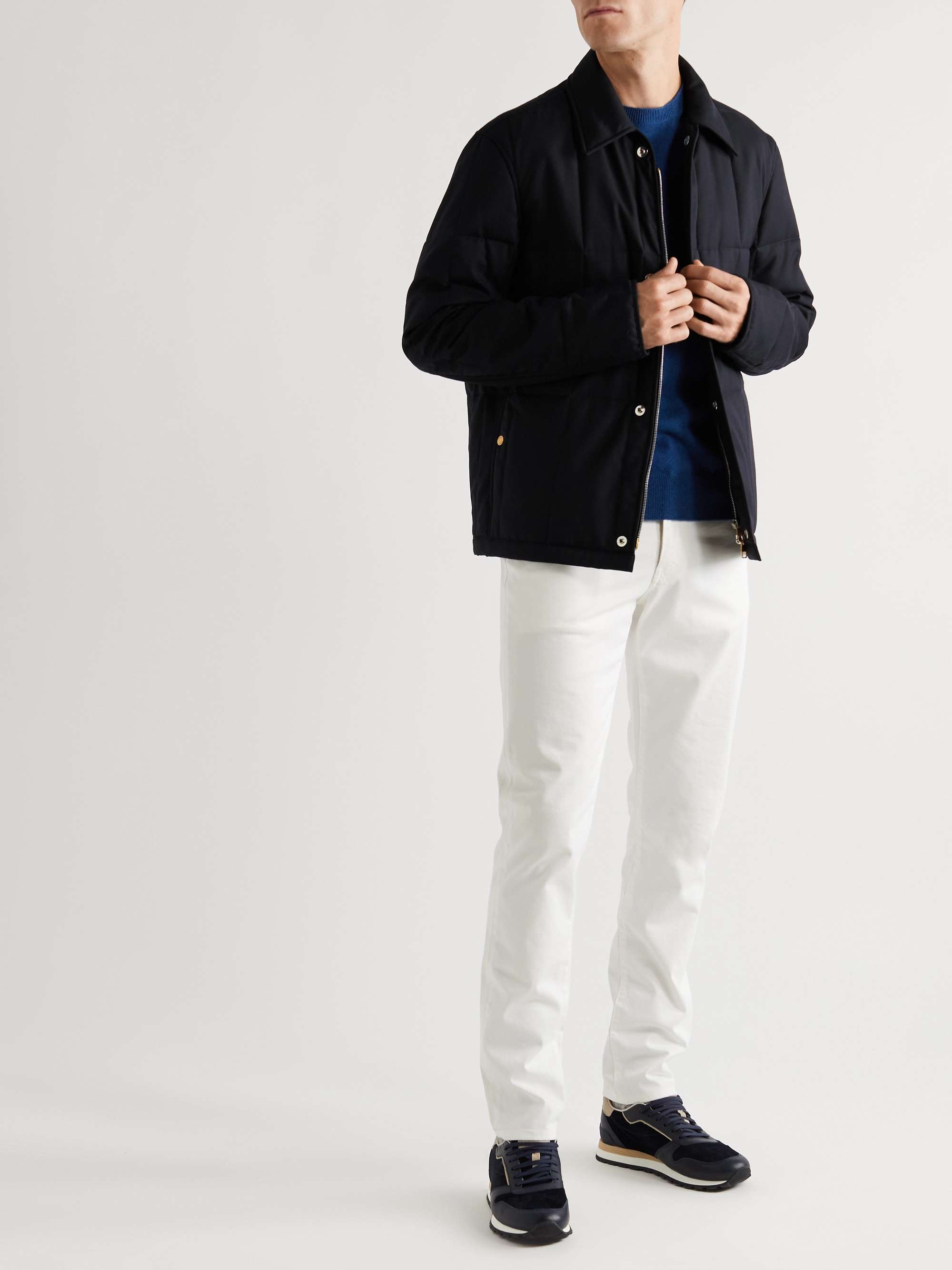 DUNHILL Padded Quilted Cashmere Jacket