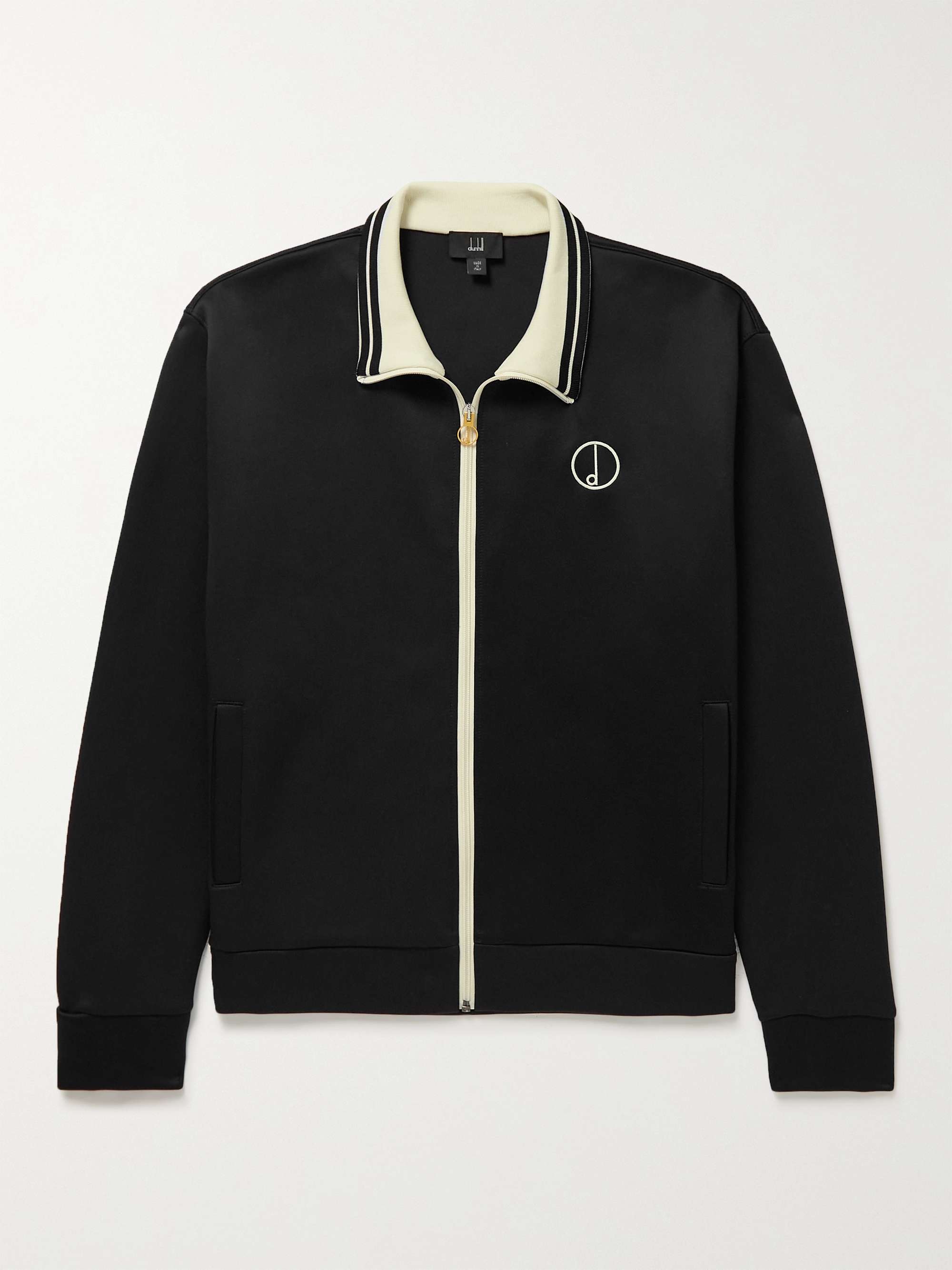 DUNHILL Logo-Embroidered Tech-Jersey Track Jacket