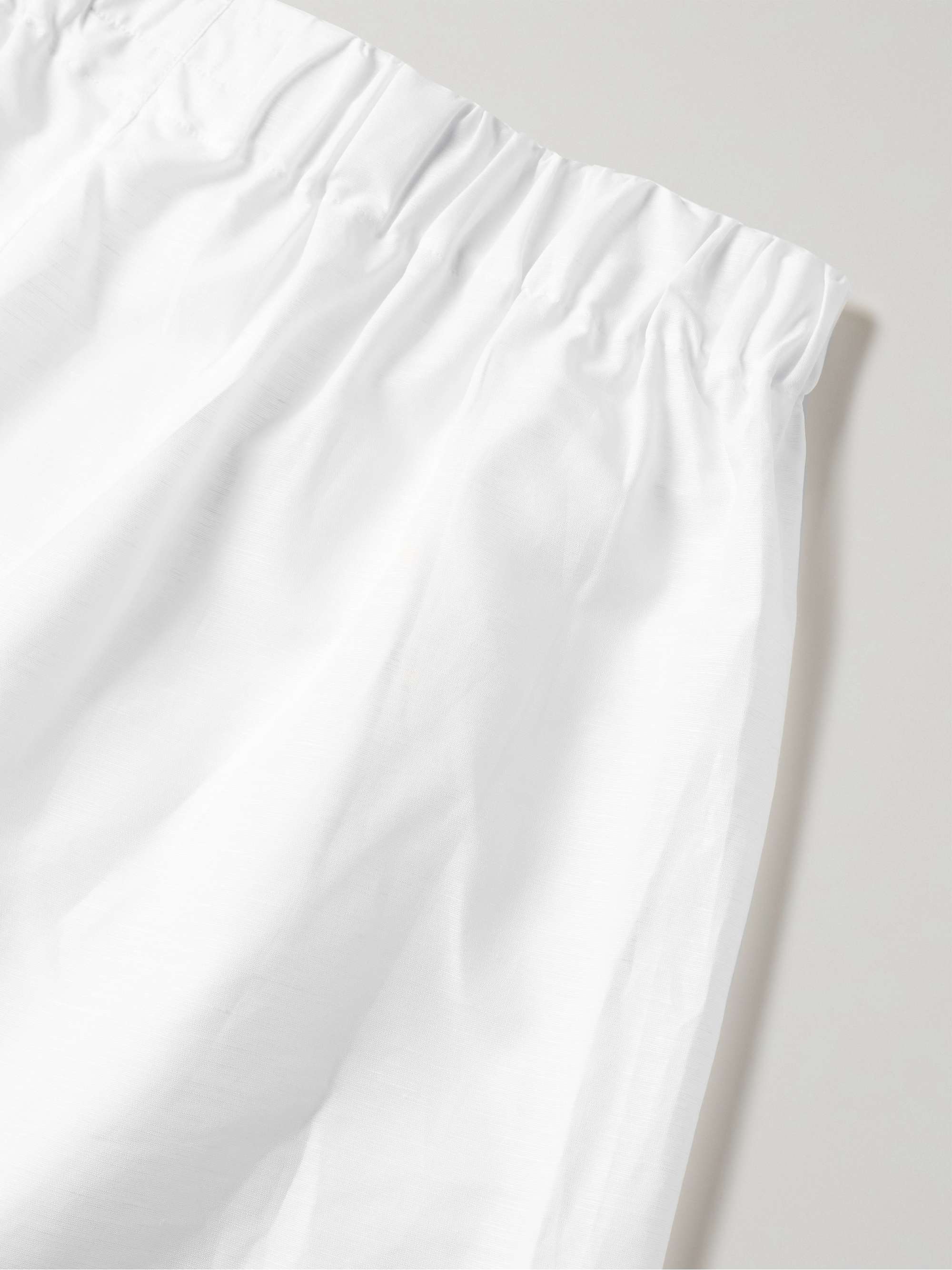 EMMA WILLIS Linen and Cotton-Blend Boxer Shorts