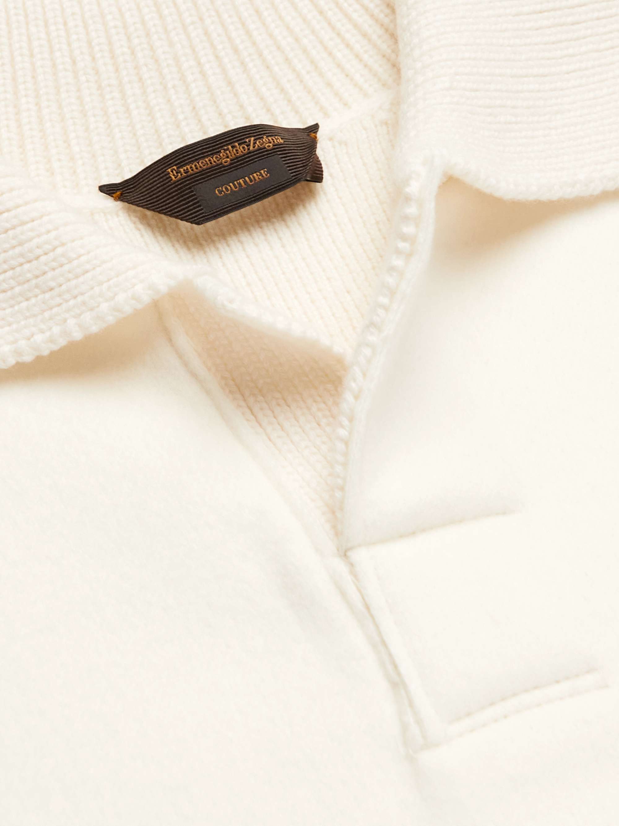 ERMENEGILDO ZEGNA Panelled Wool Polo Shirt