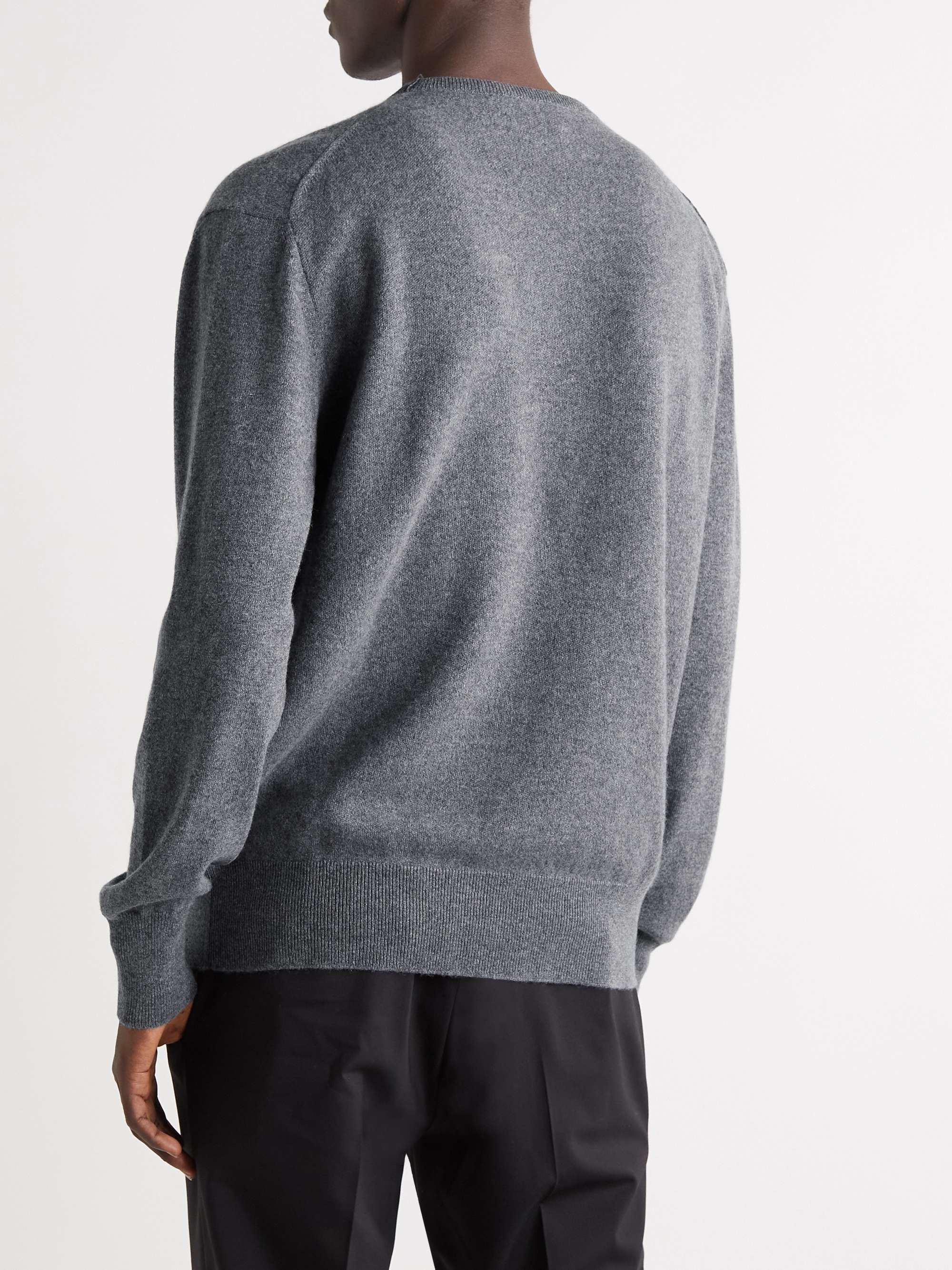 ERMENEGILDO ZEGNA Asymmetric Panelled Cashmere-Blend Sweater