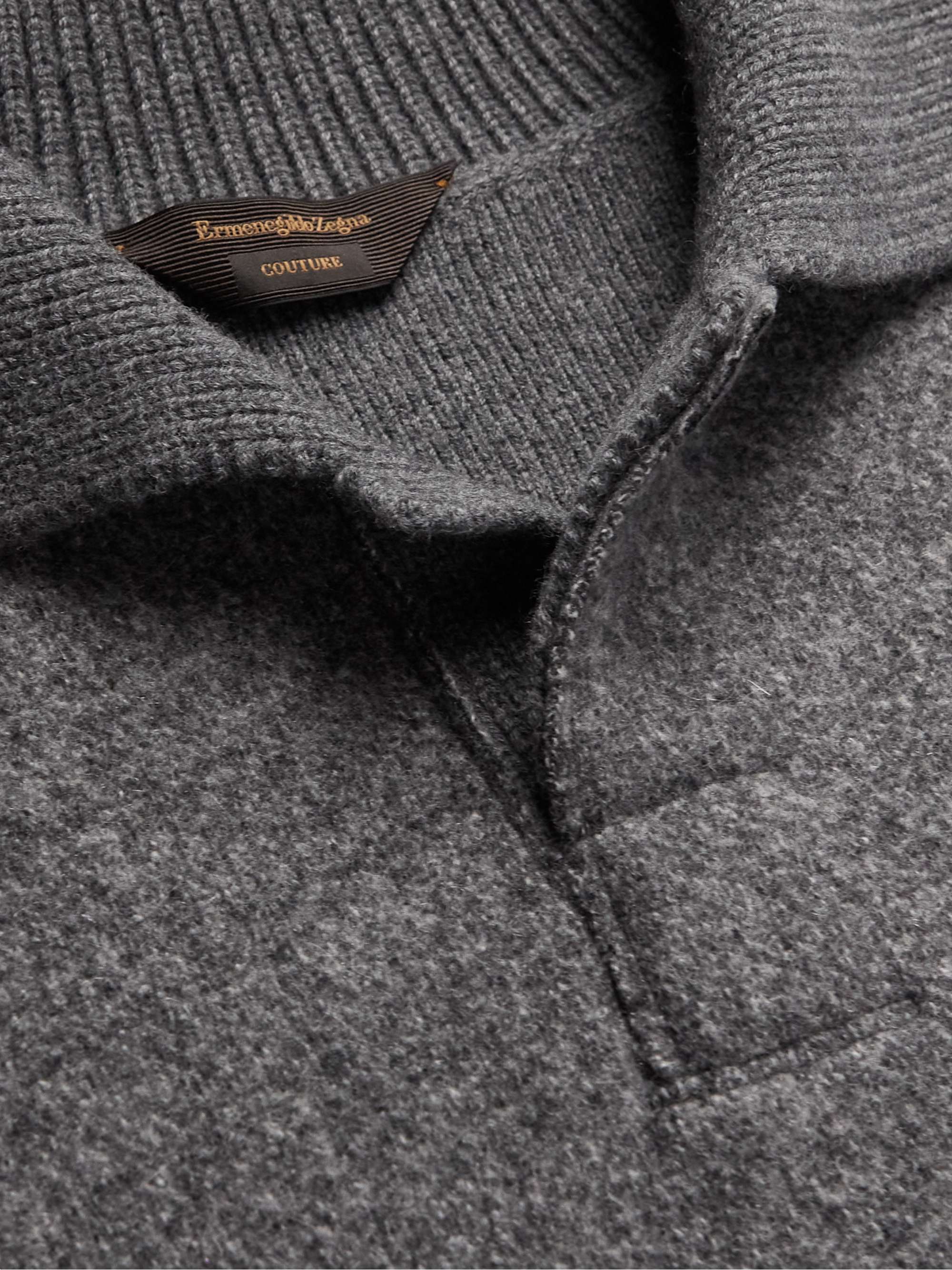 ERMENEGILDO ZEGNA Panelled Wool Polo Shirt