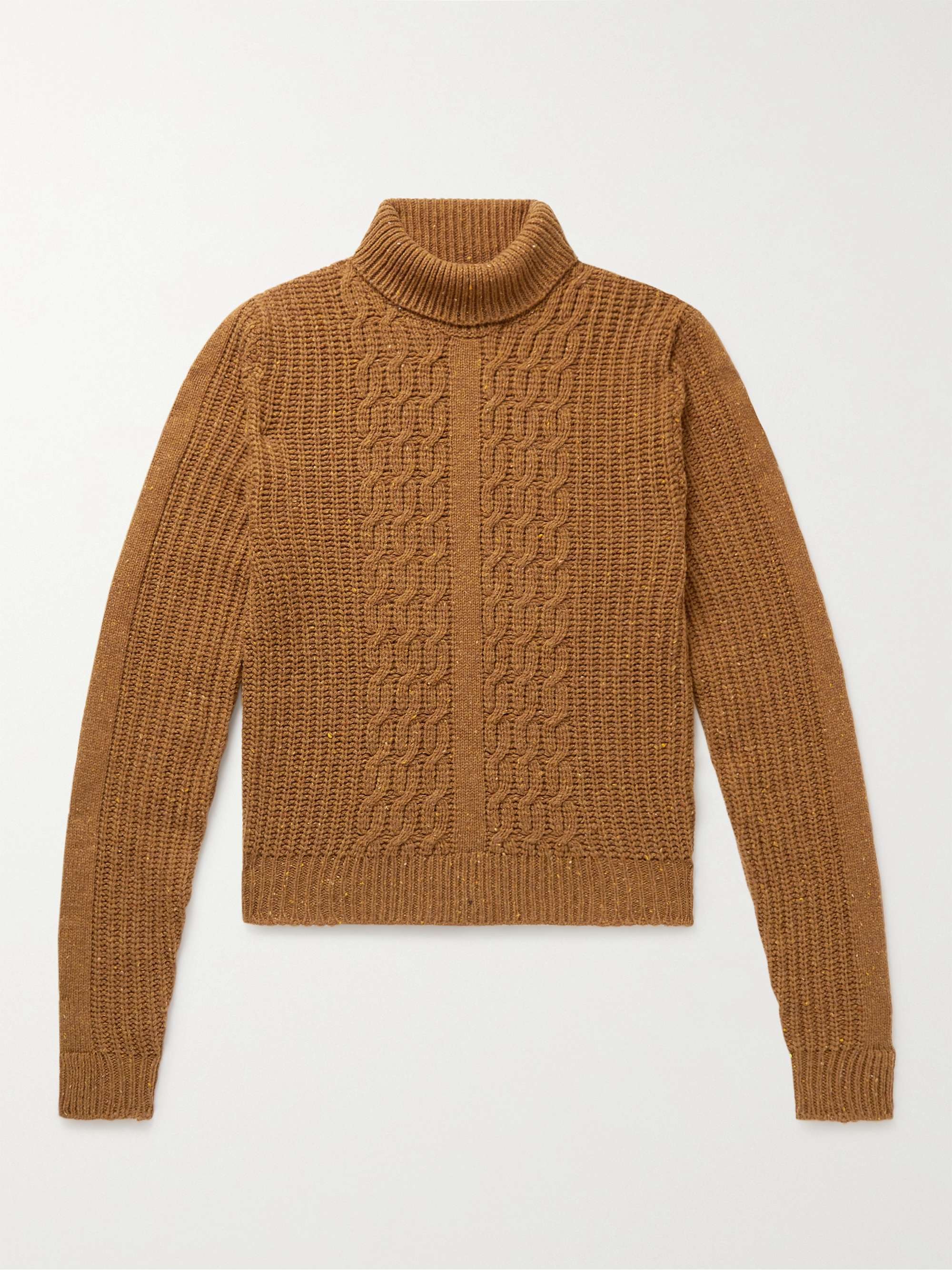 ETRO Cable-Knit Wool-Blend Rollneck Sweater