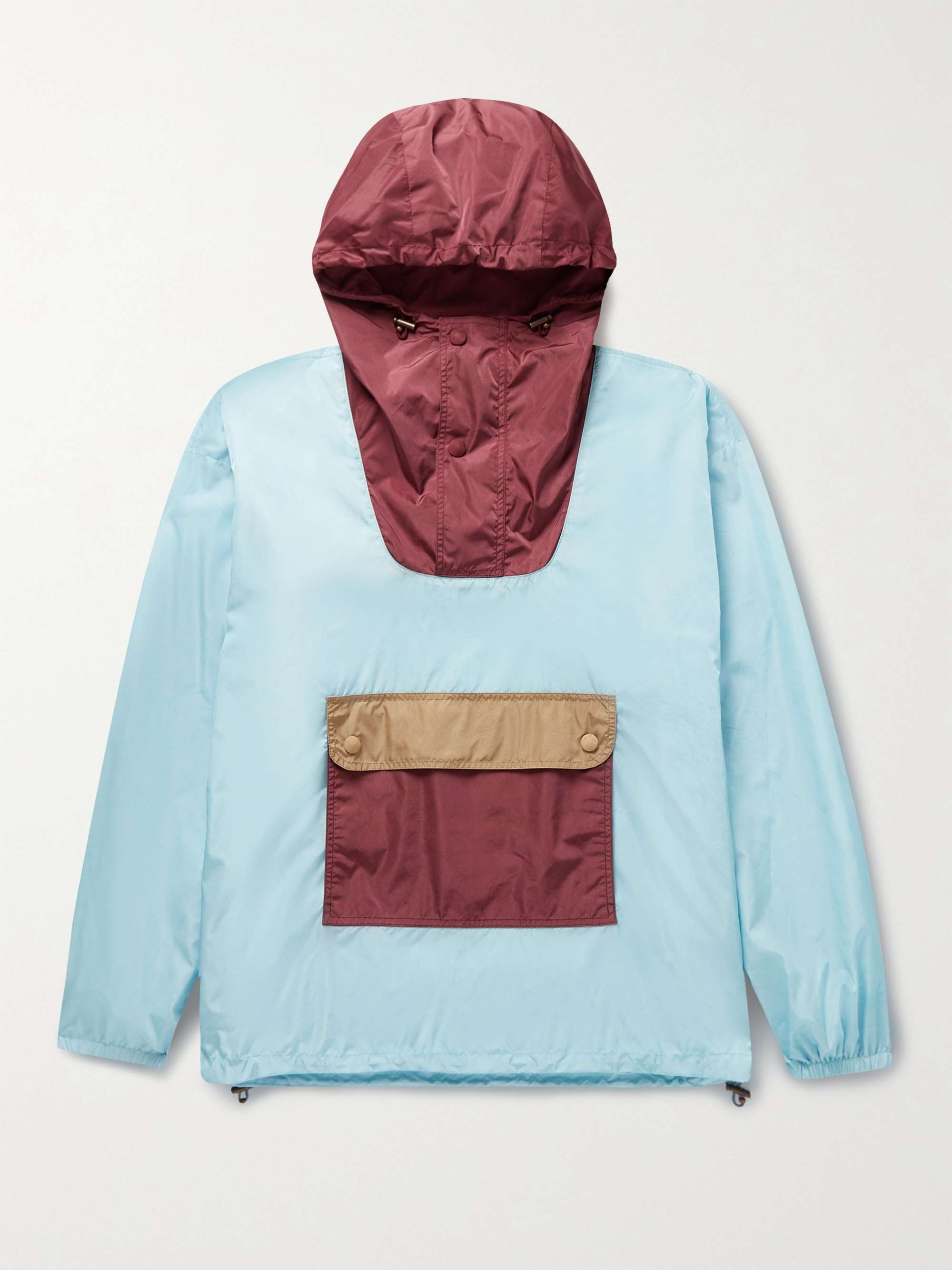 ETRO Hooded Paisley-Print Shell Half-Zip Jacket