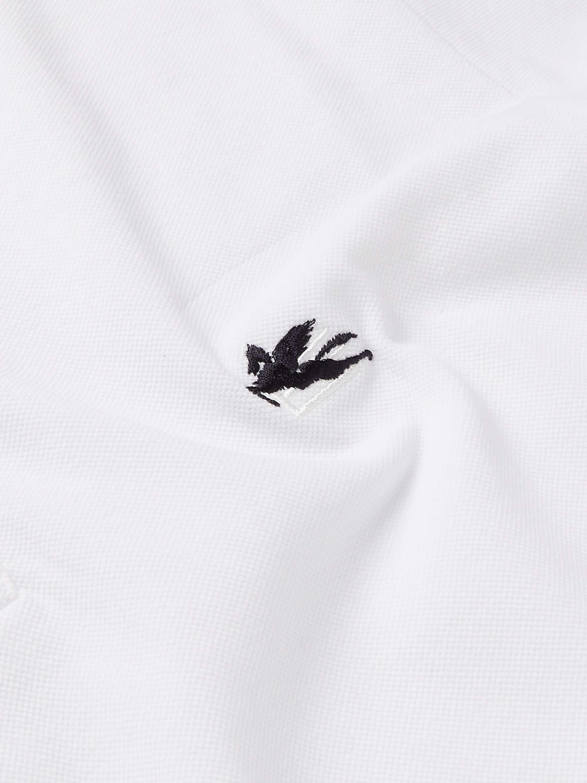 ETRO Logo-Embroidered Cotton-Piqué Polo Shirt