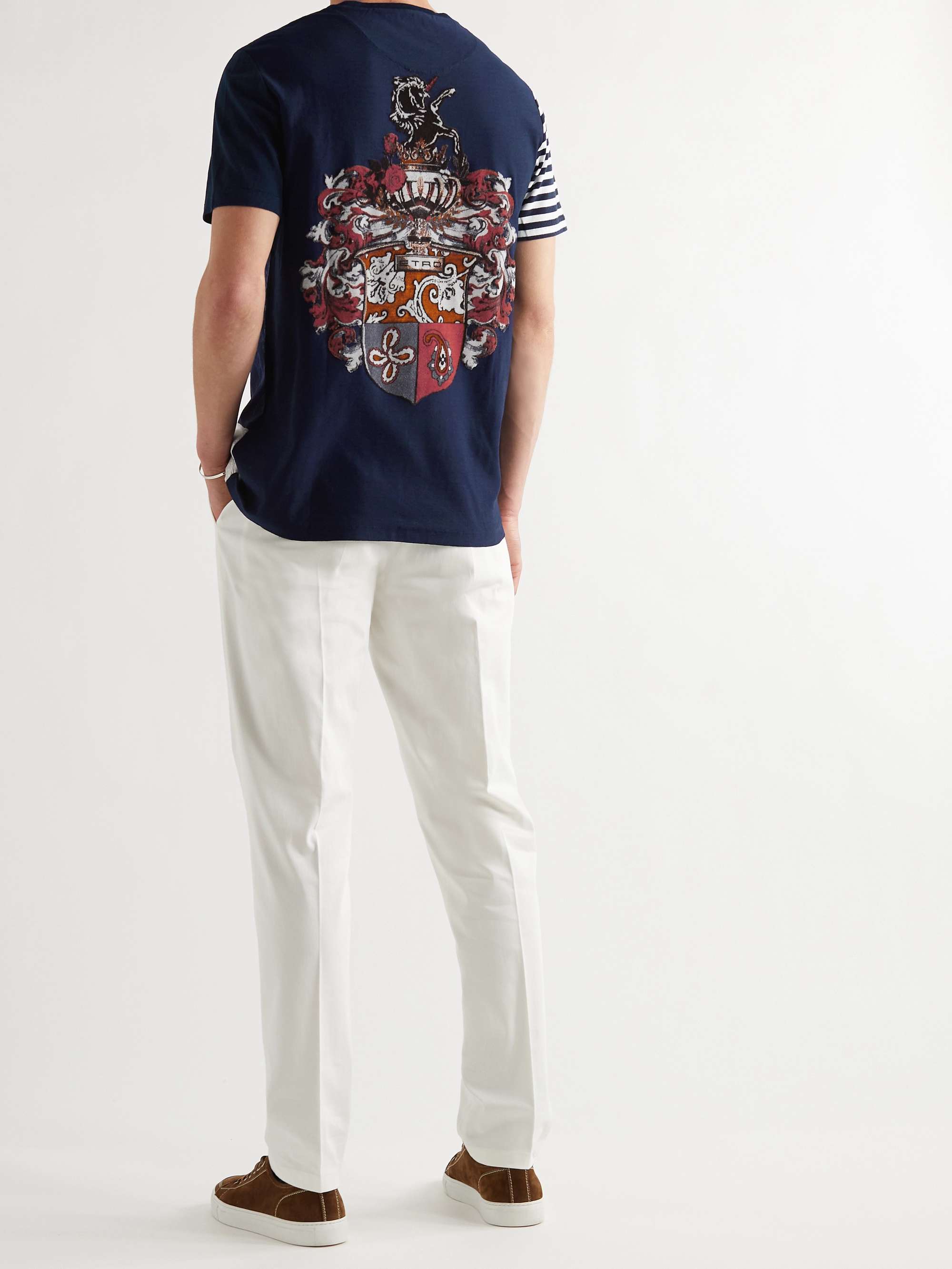ETRO Patchwork Printed Cotton-Jersey T-Shirt