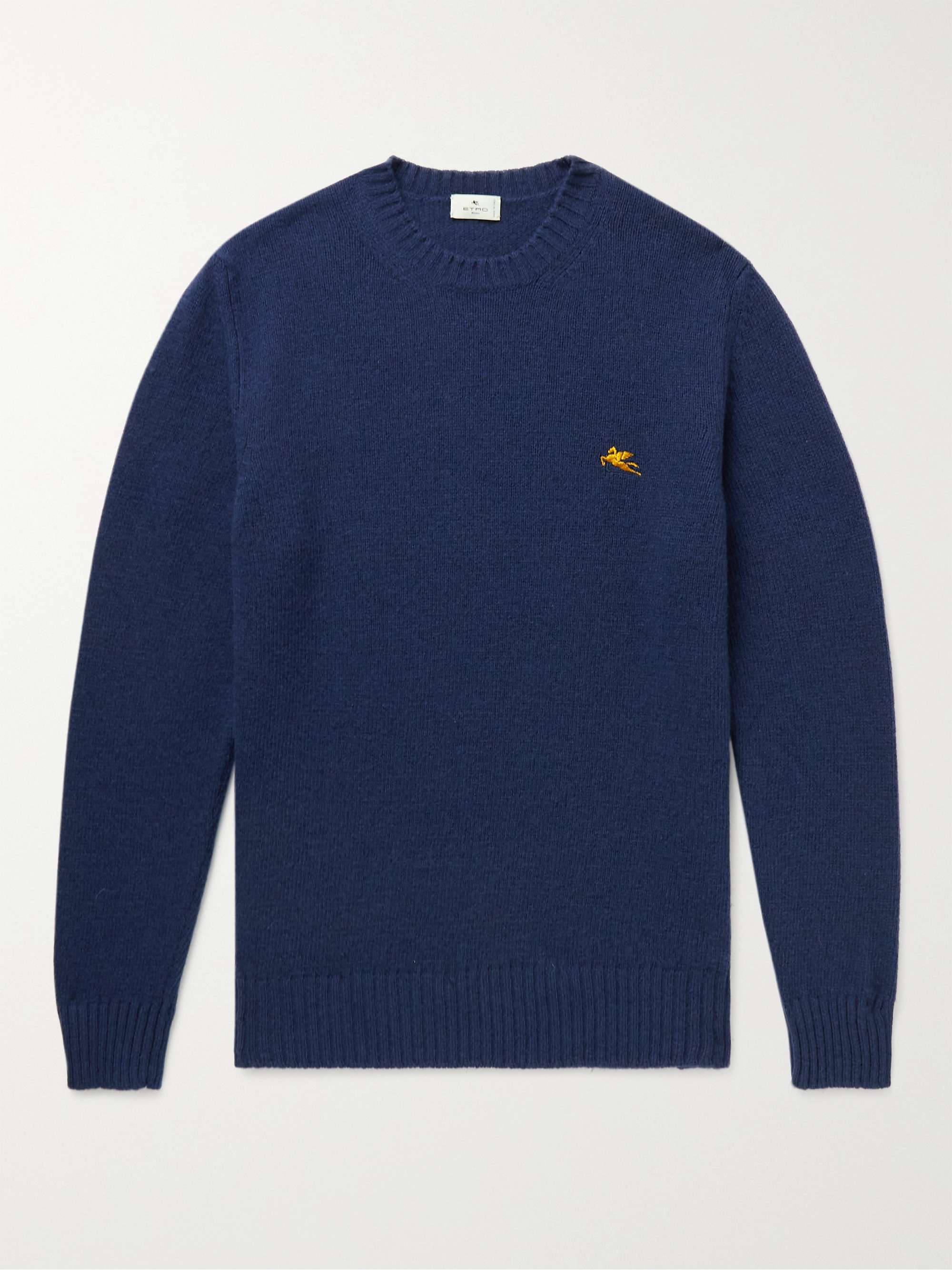 ETRO Logo-Embroidered Wool Sweater