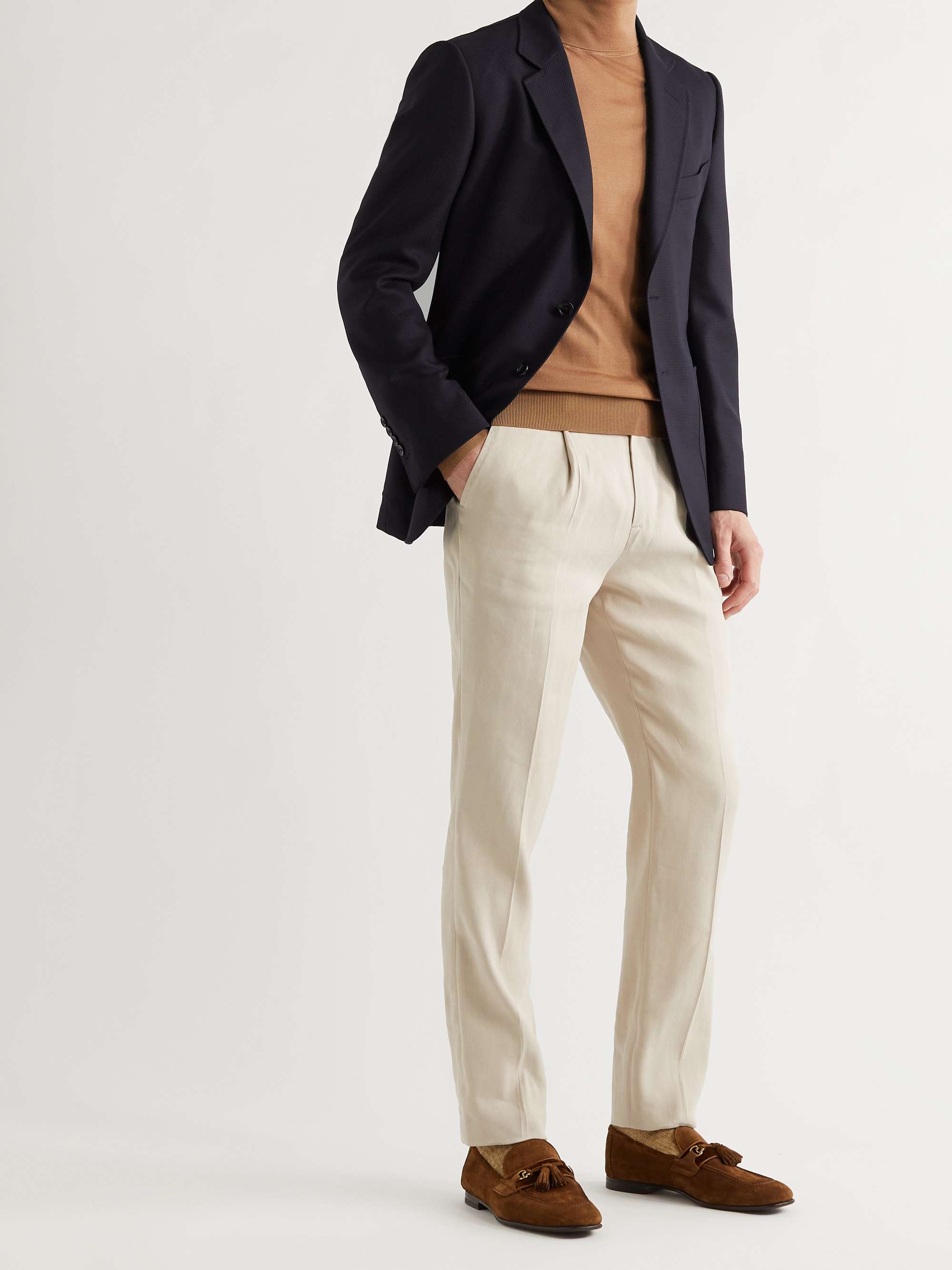 TOM FORD O'Connor Slim-Fit Unstructured Wool-Mesh Blazer