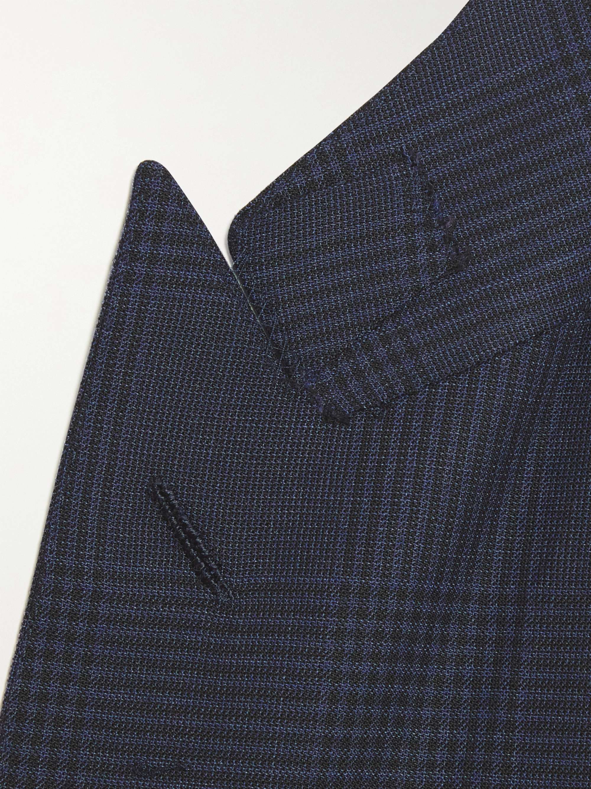 TOM FORD Shelton Slim-Fit Prince of Wales Checked Wool and Silk-Blend Suit Jacket