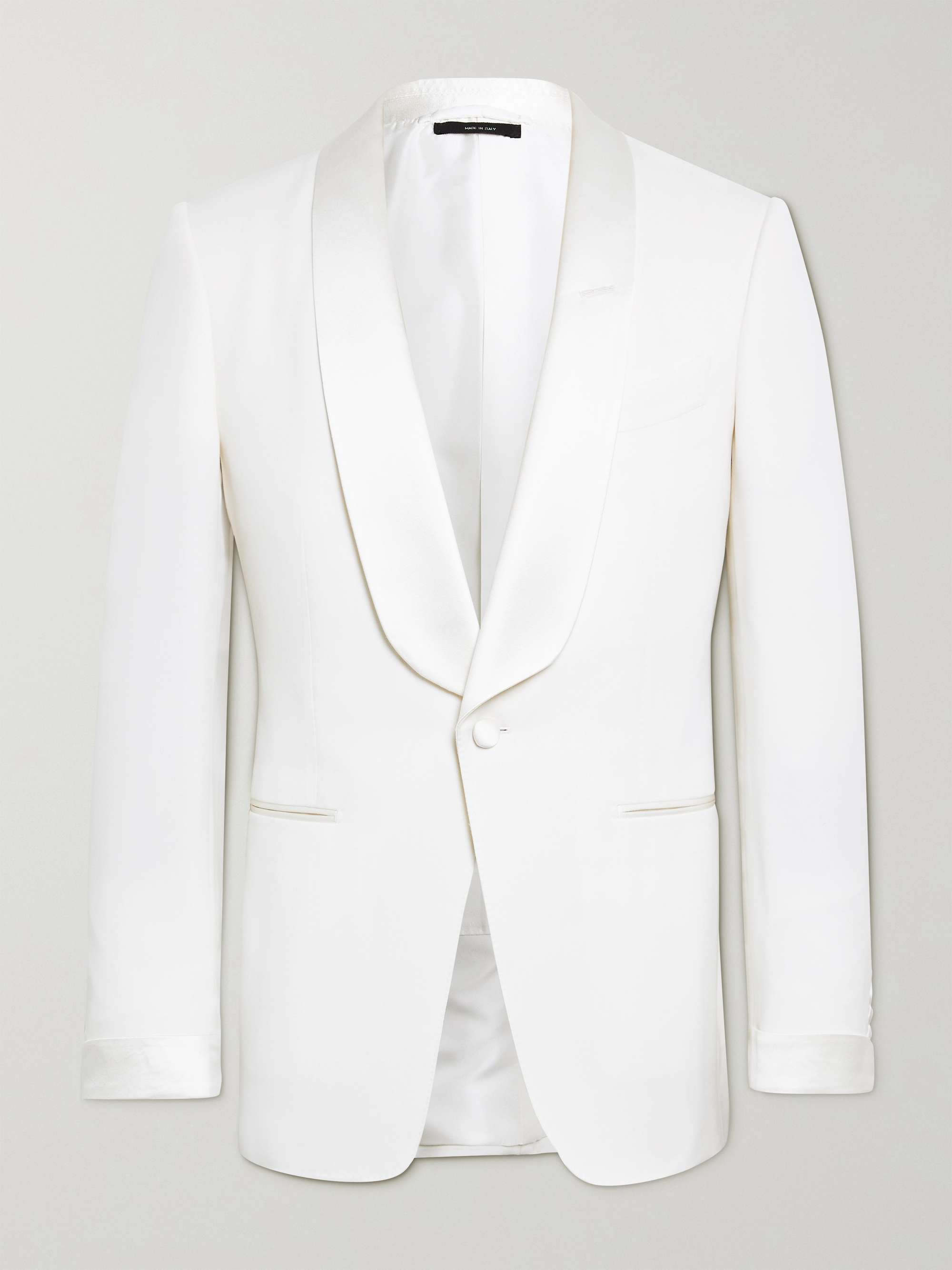 TOM FORD O'Connor Slim-Fit Satin-Trimmed Wool and Mohair-Blend Tuxedo Jacket