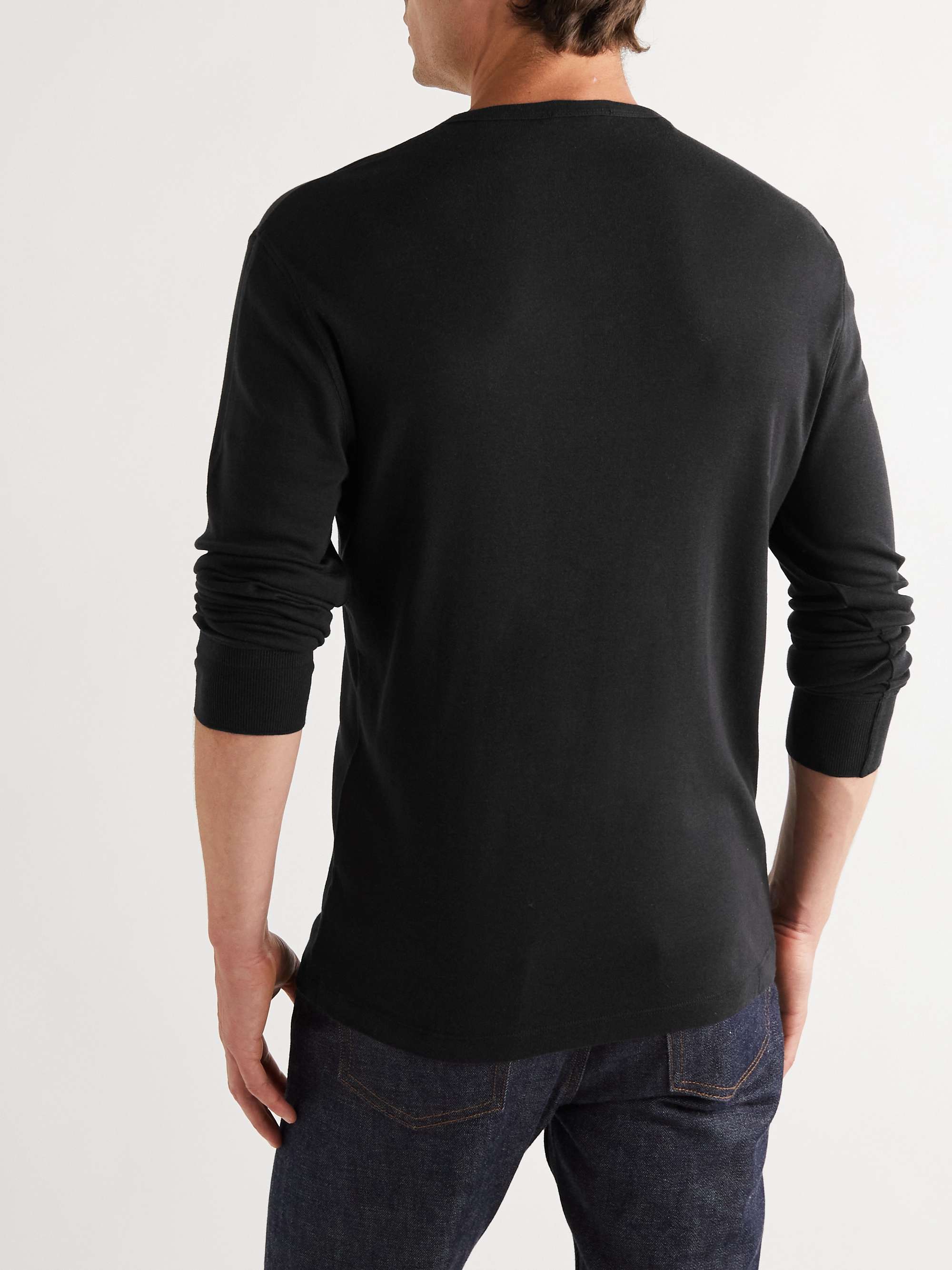 TOM FORD Slim-Fit Cotton and Modal-Blend Jersey Henley T-Shirt