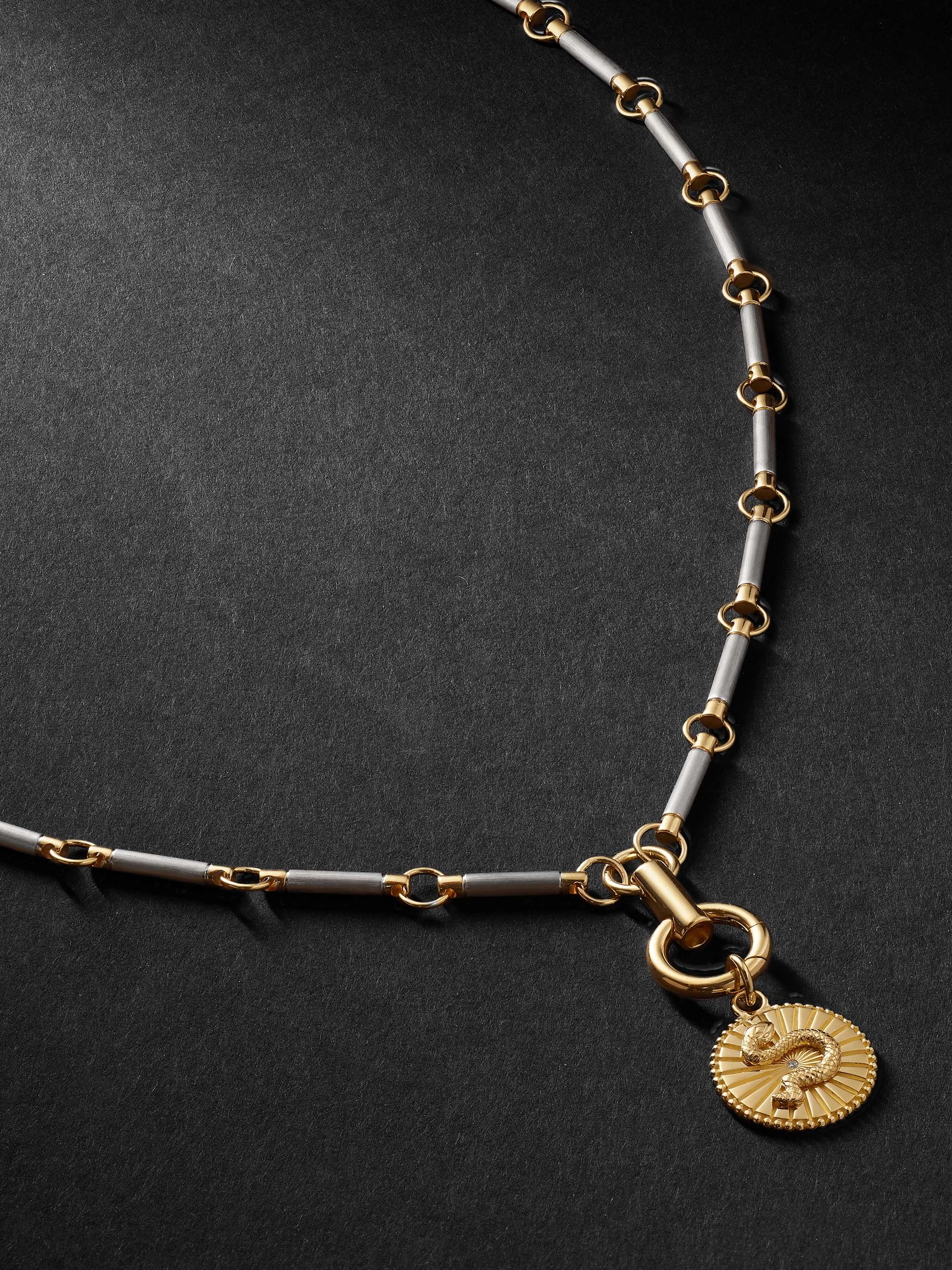 FOUNDRAE Wholeness 18-Karat Gold Diamond Necklace