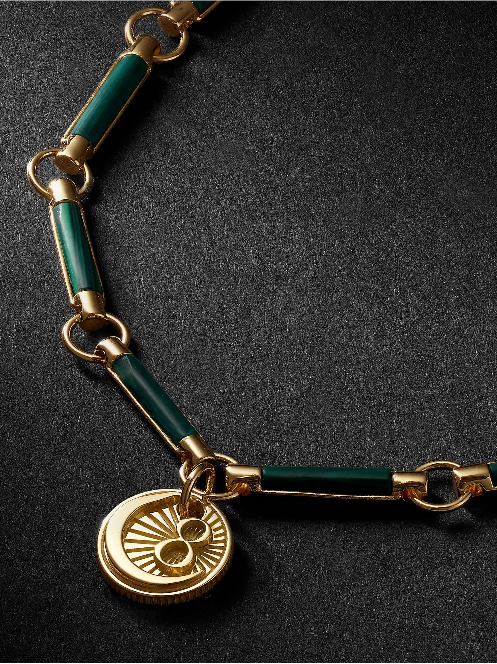FOUNDRAE 18-Karat Gold Malachite Bracelet