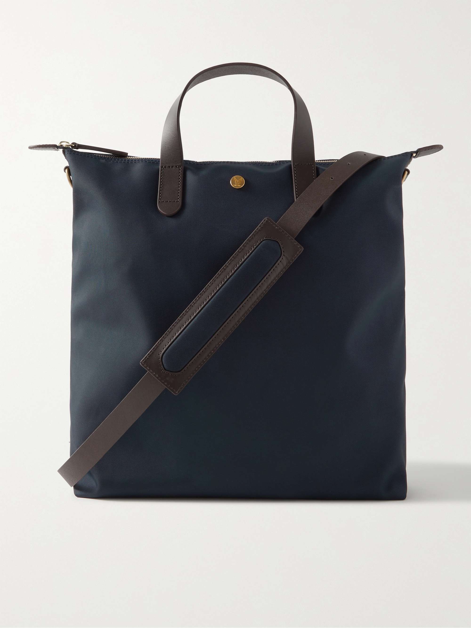 MISMO Leather-Trimmed Nylon Tote Bag