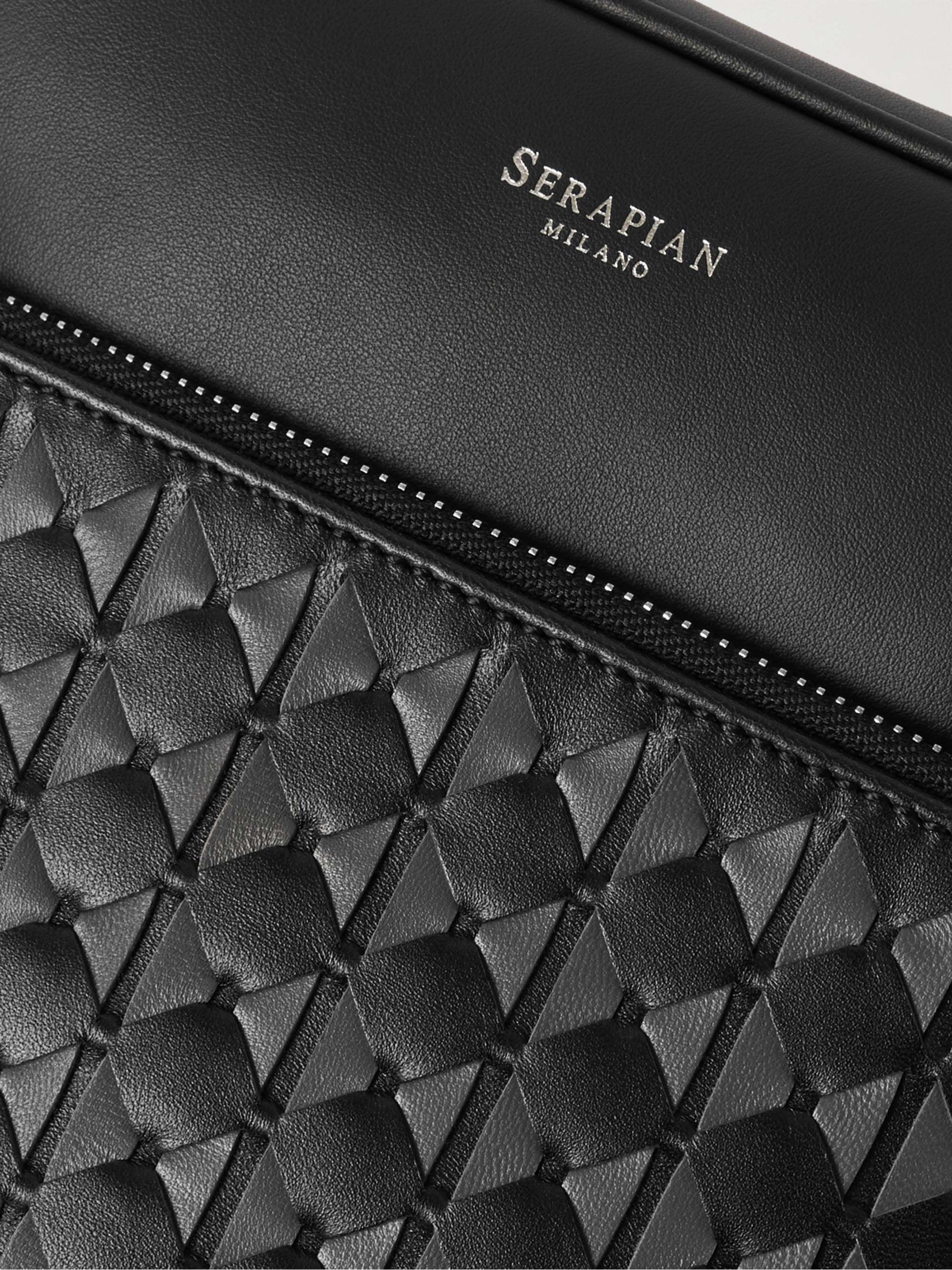 SERAPIAN Mosaico Leather Messenger Bag