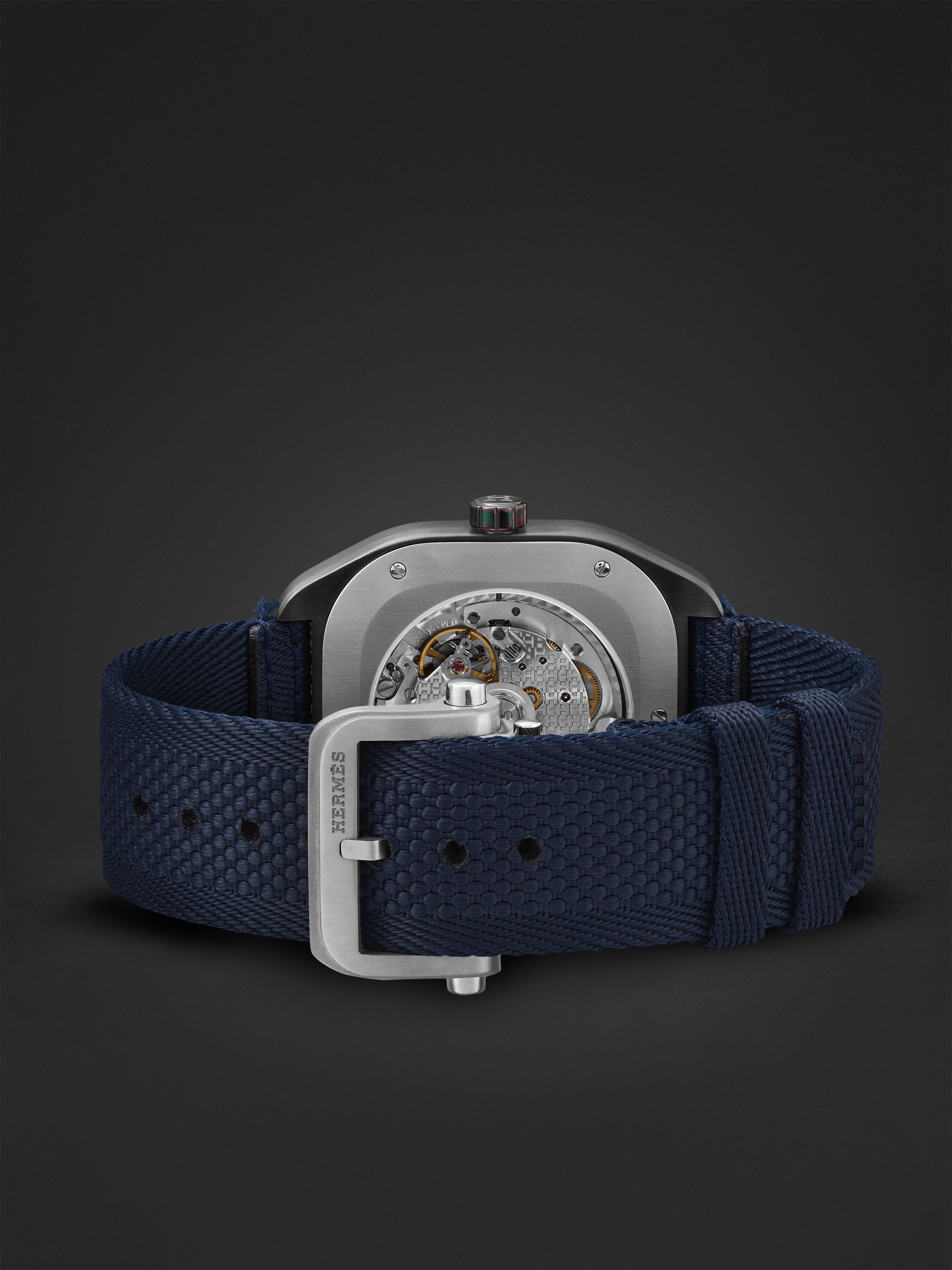 HERMÈS TIMEPIECES H08 Automatic 39mm Titanium and Canvas Watch, Ref. No. 049432WW00
