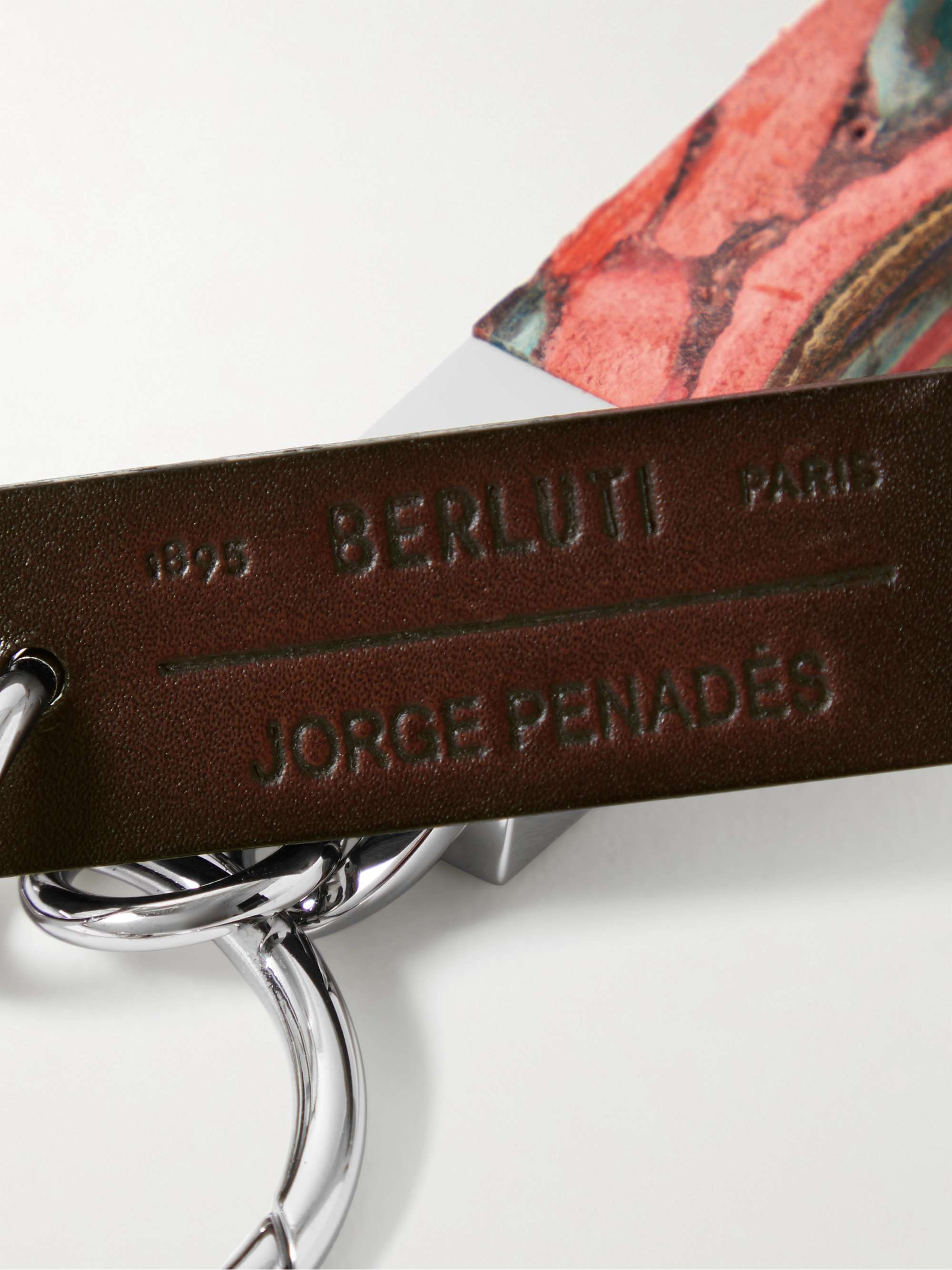 BERLUTI + Jorge Penadés Silver-Tone and Recycled Leather Key Fob