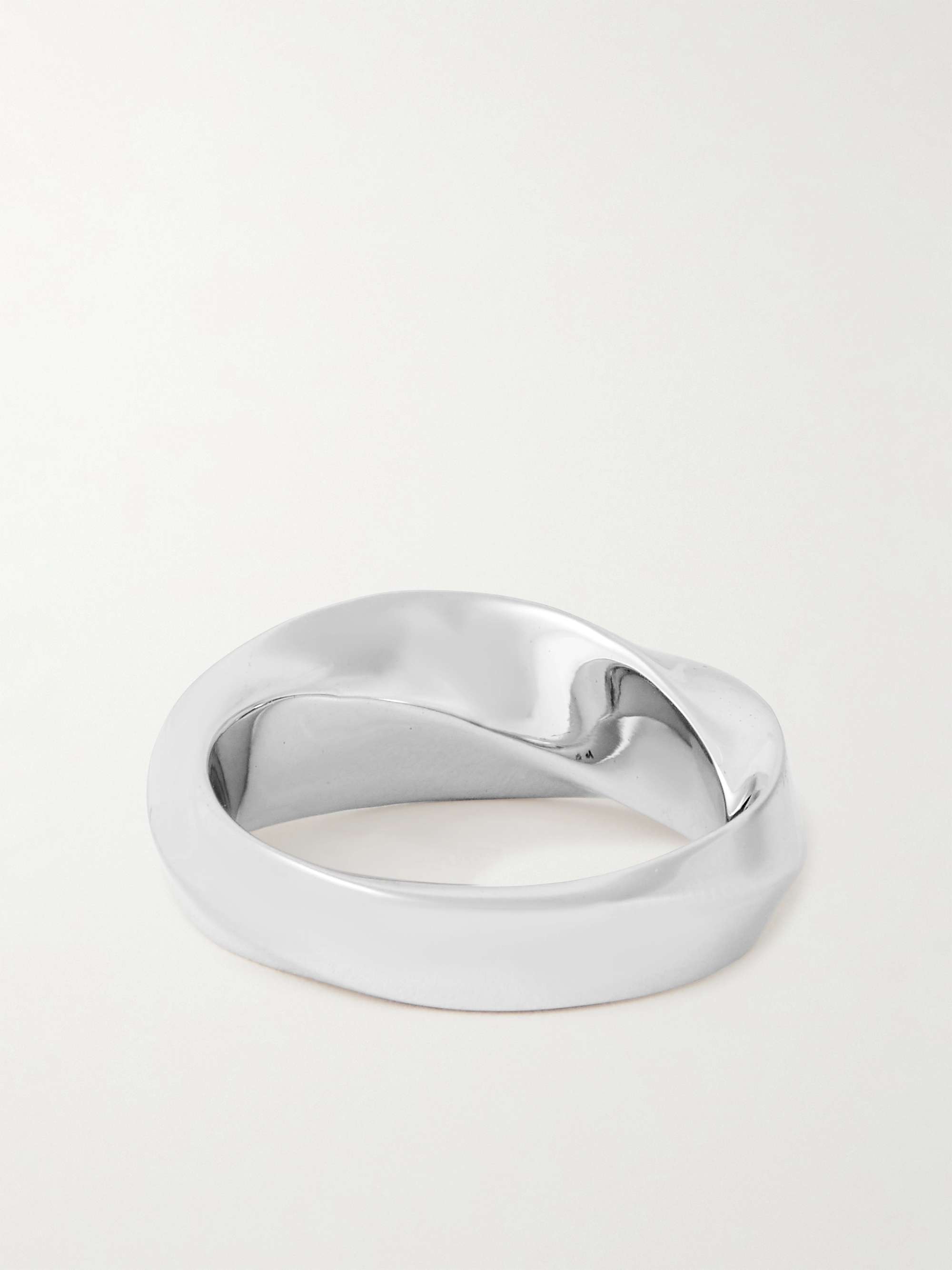 TOM WOOD Infinity Large Rhodium-Plated Ring