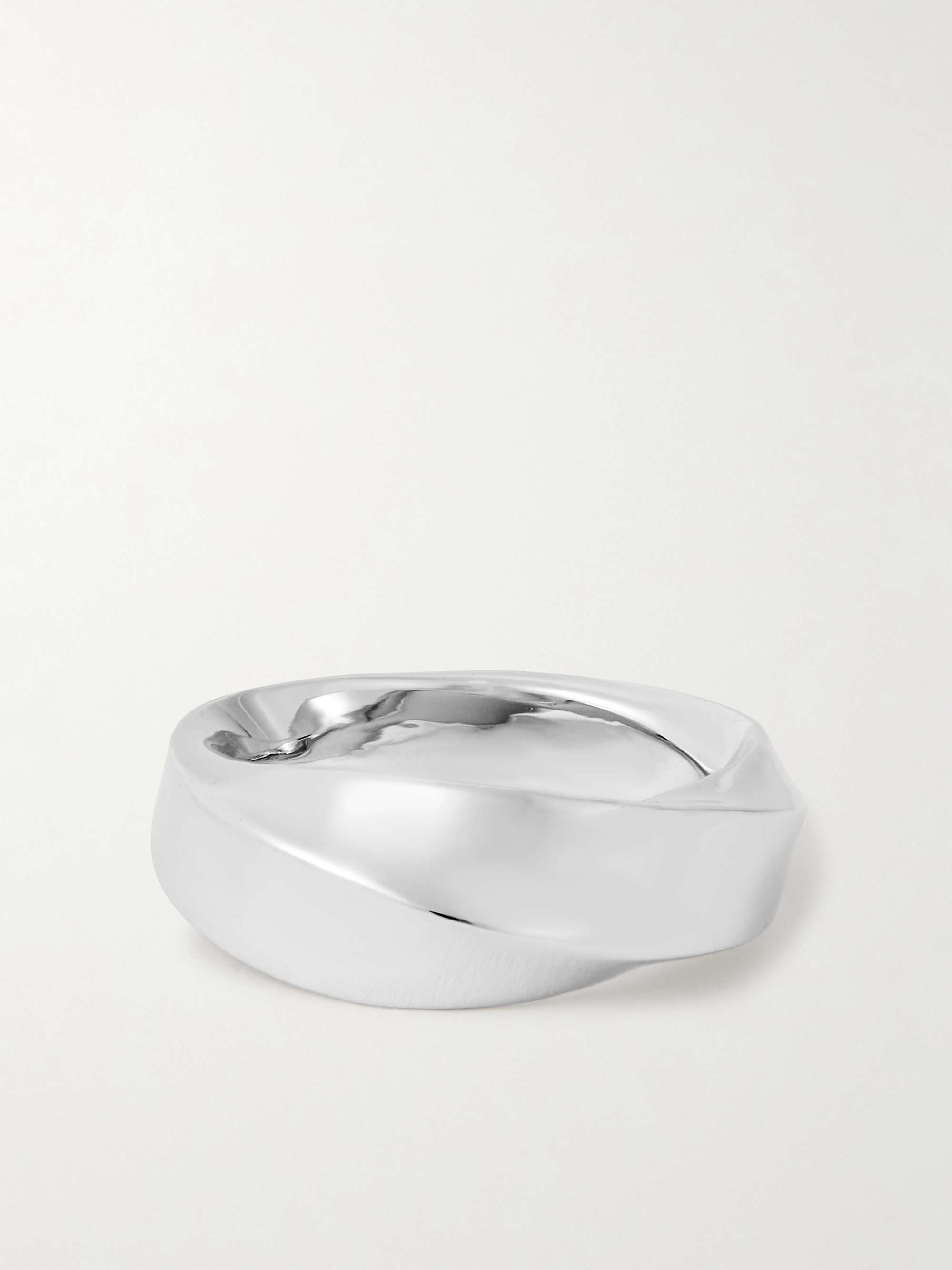 TOM WOOD Infinity Large Rhodium-Plated Ring
