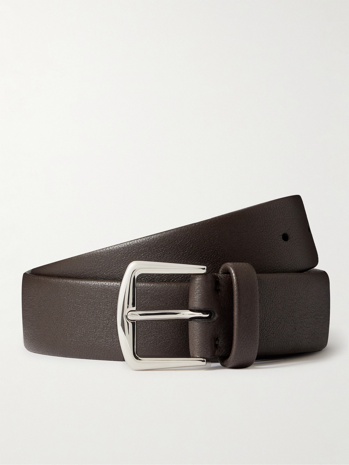 Loro Piana 3.5cm Leather Belt In Brown
