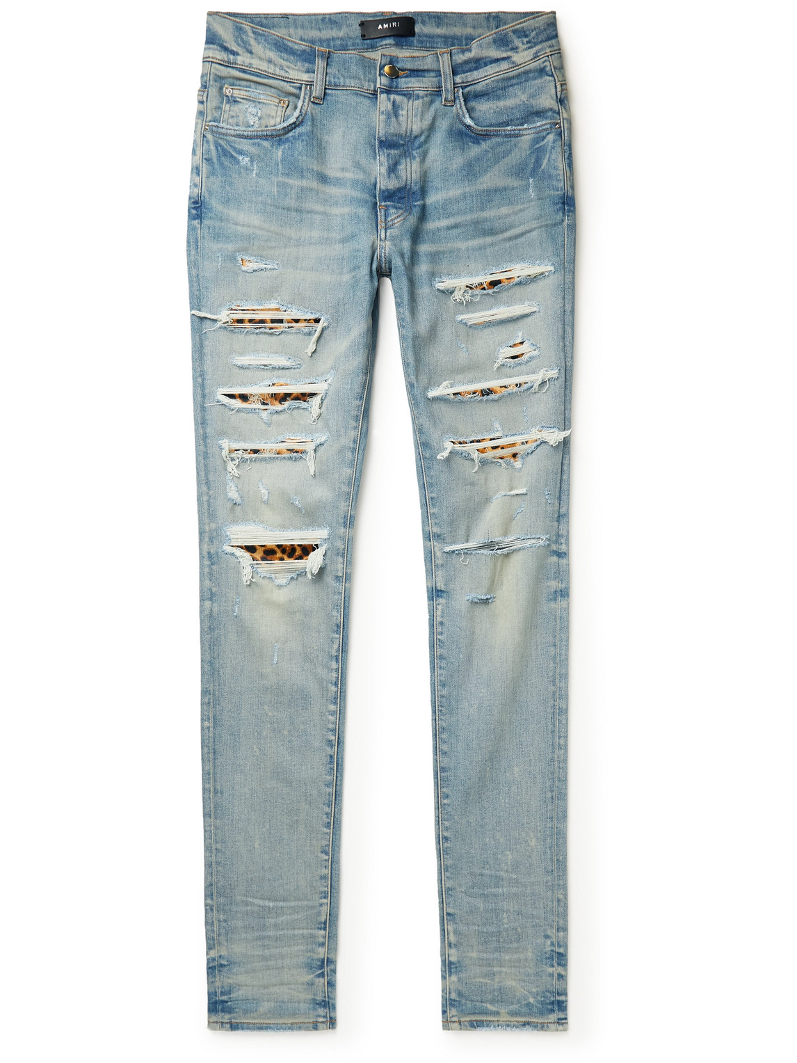 Thrasher Skinny-Fit Distressed Panelled Jeans