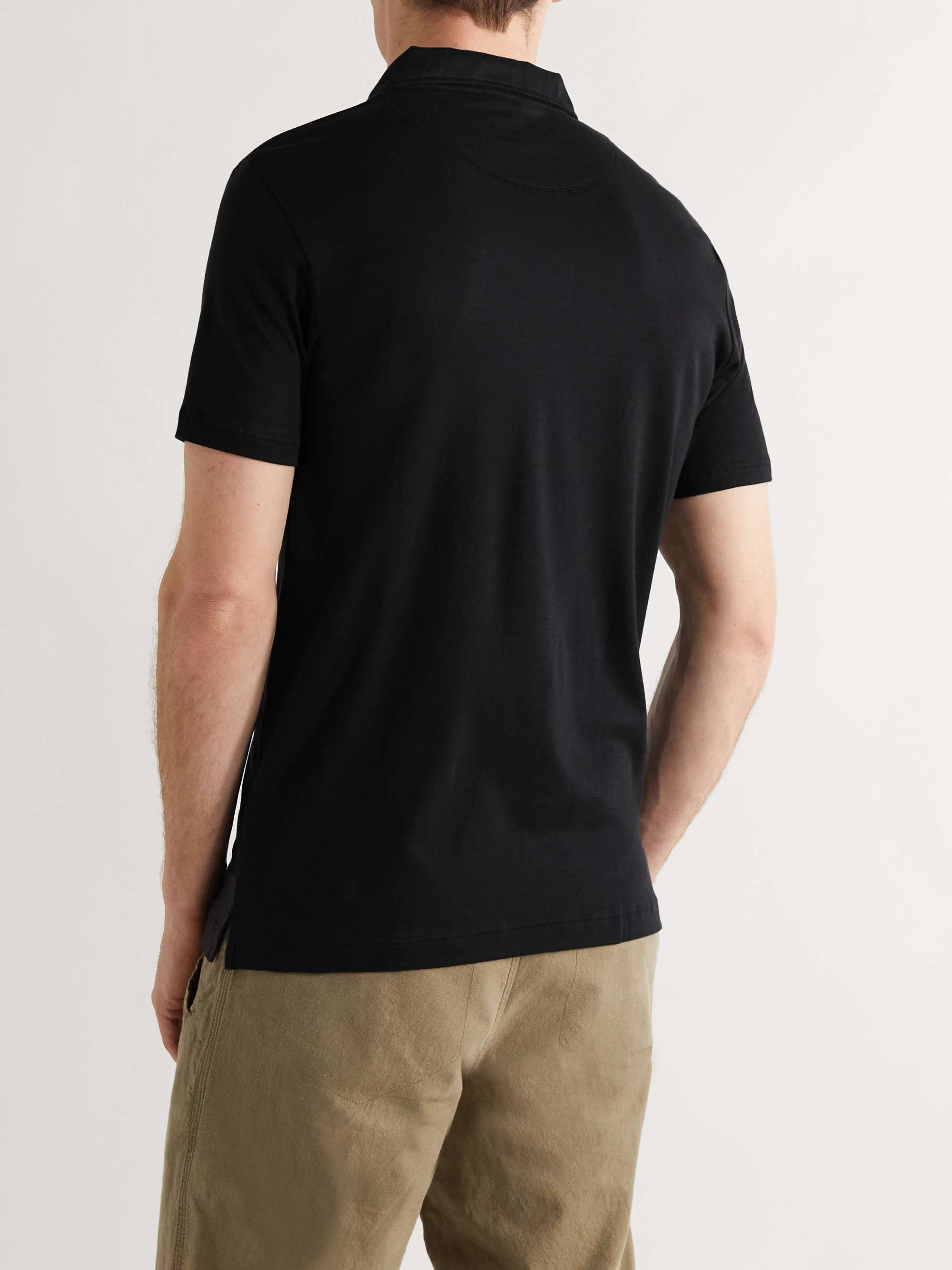 SUNSPEL Slim-Fit Sea Island Cotton-Jersey Polo Shirt