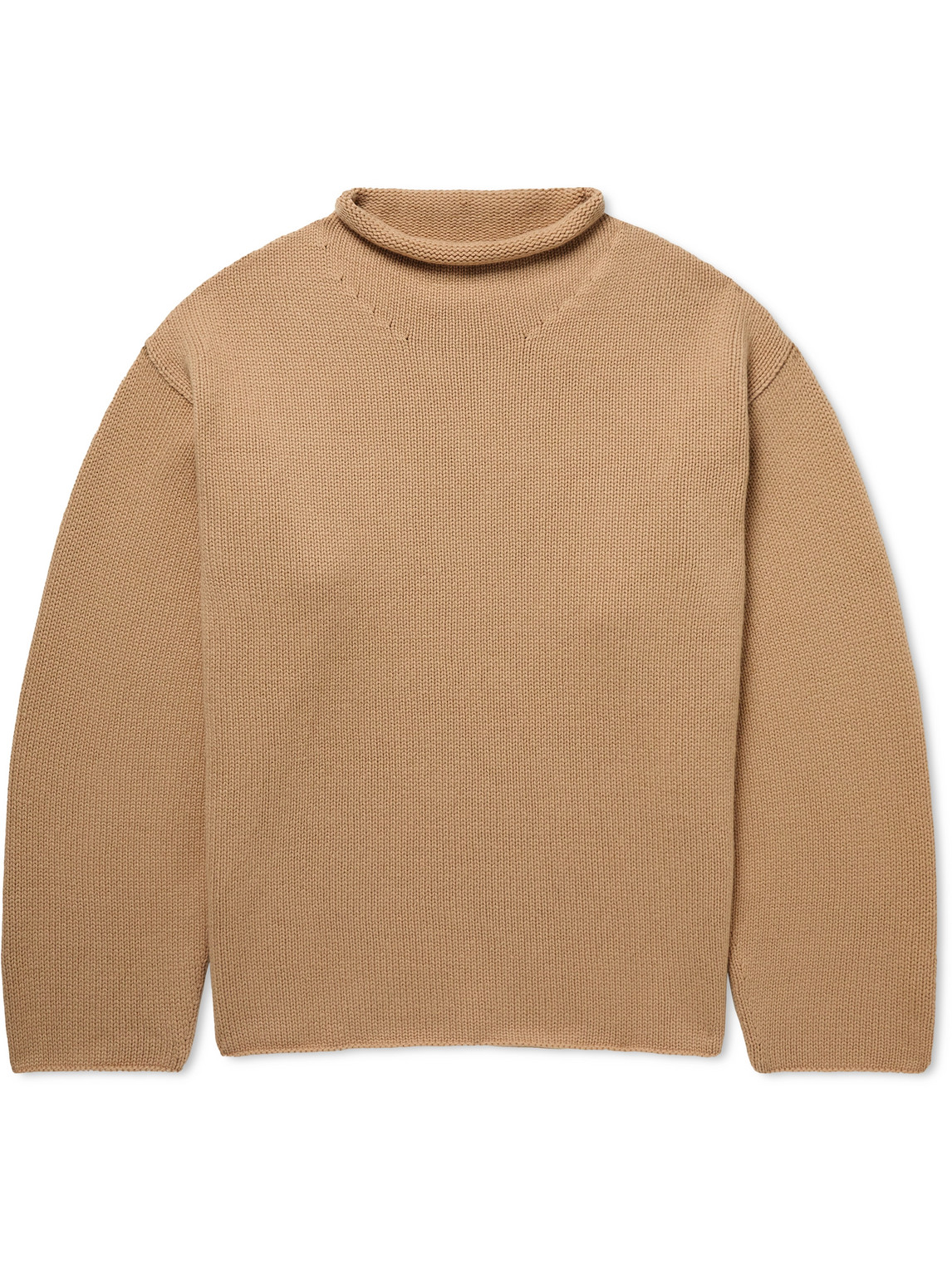 Oversized Ribbed Cashmere Rollneck Sweater