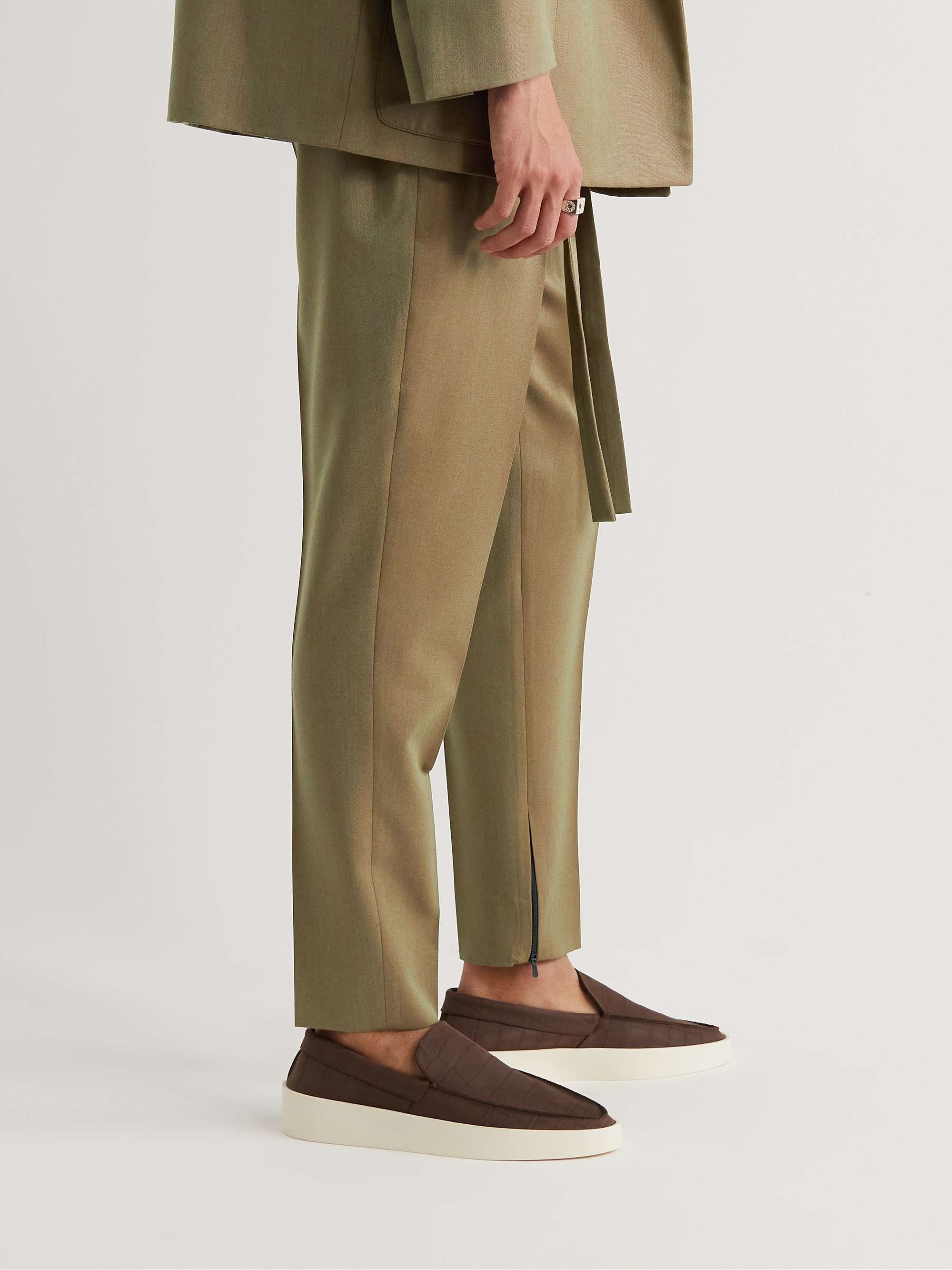 FEAR OF GOD Slim-Fit Tapered Belted Pleated Wool-Twill Suit Trousers