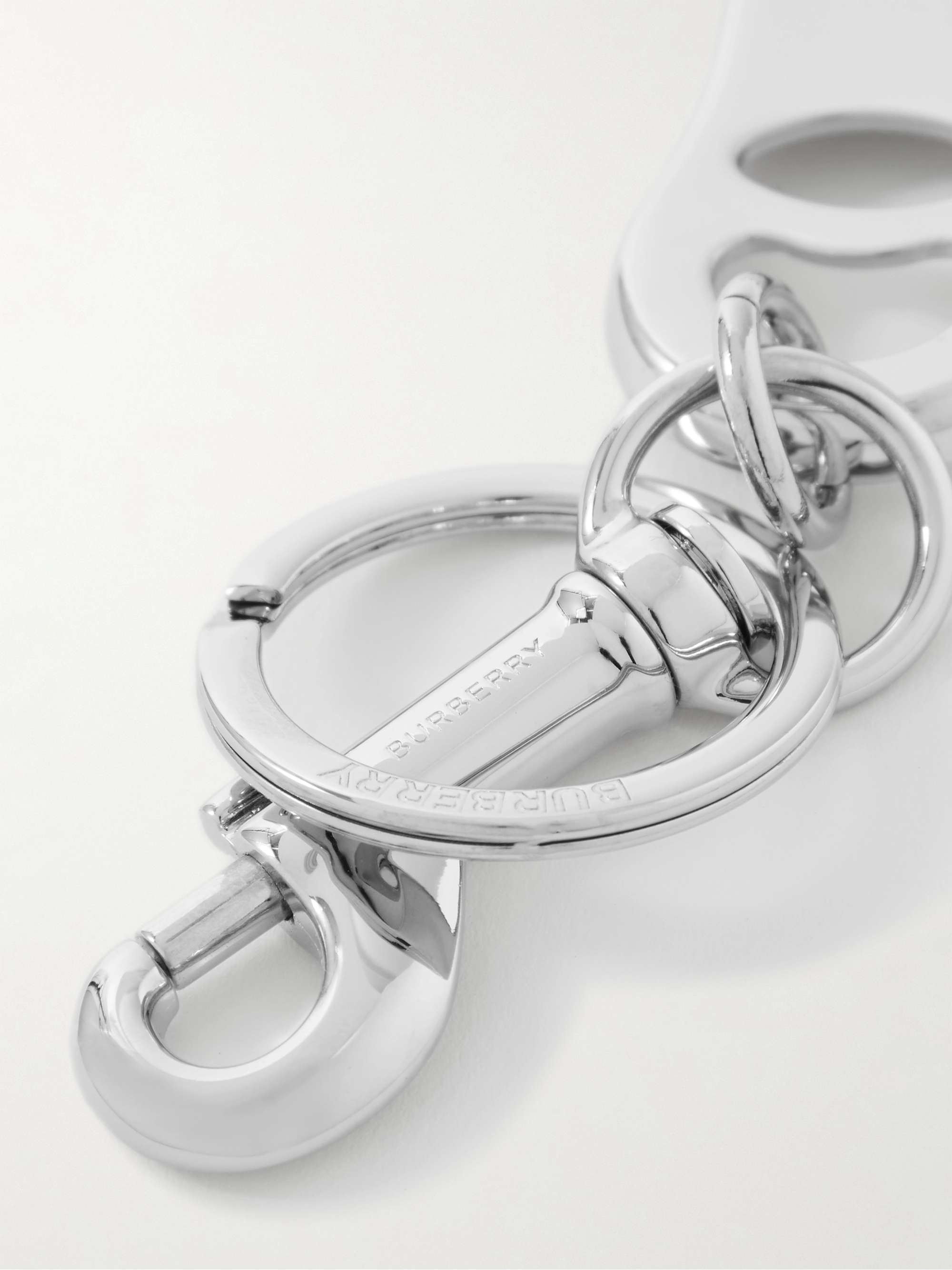 BURBERRY Silver-Plated Key Fob