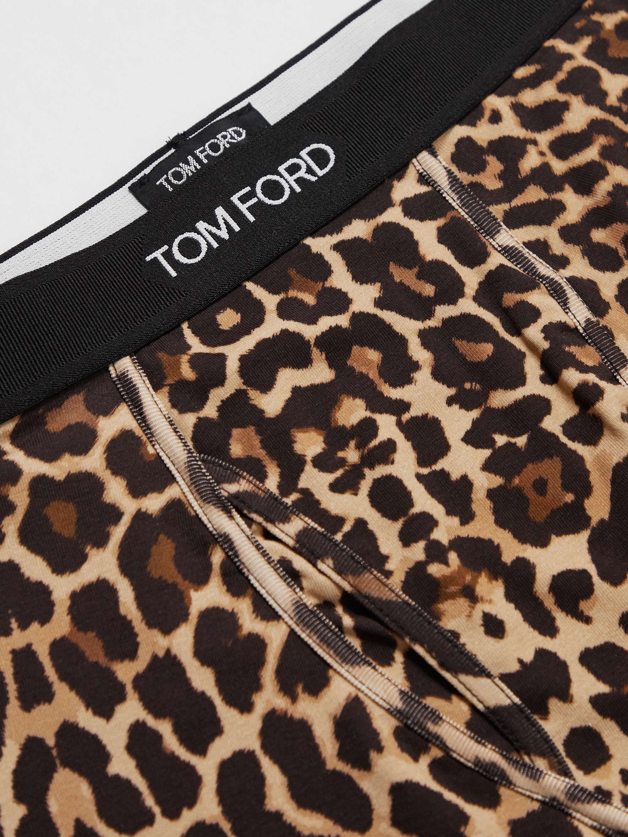 TOM FORD Leopard-Print Stretch-Cotton Boxer Briefs