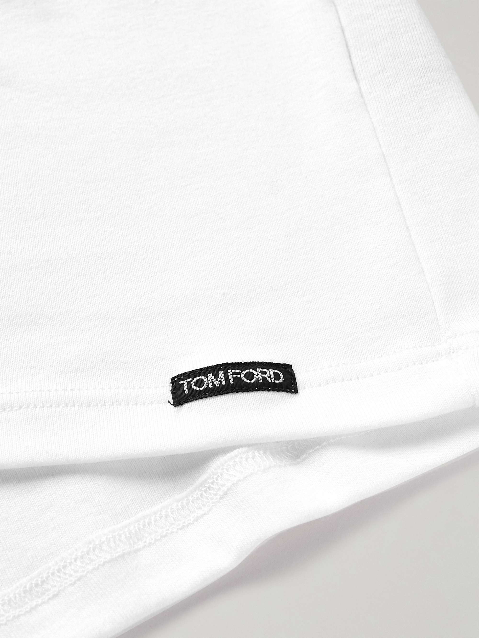 TOM FORD Stretch-Cotton Jersey Henley Pyjama T-Shirt