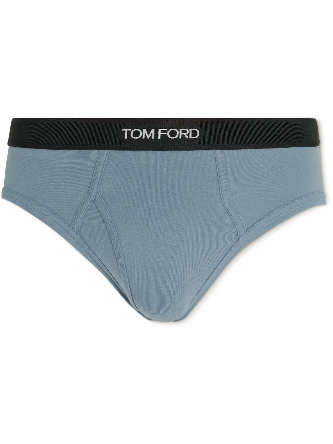 Tom Ford Stretch-cotton Jersey Briefs In Blue