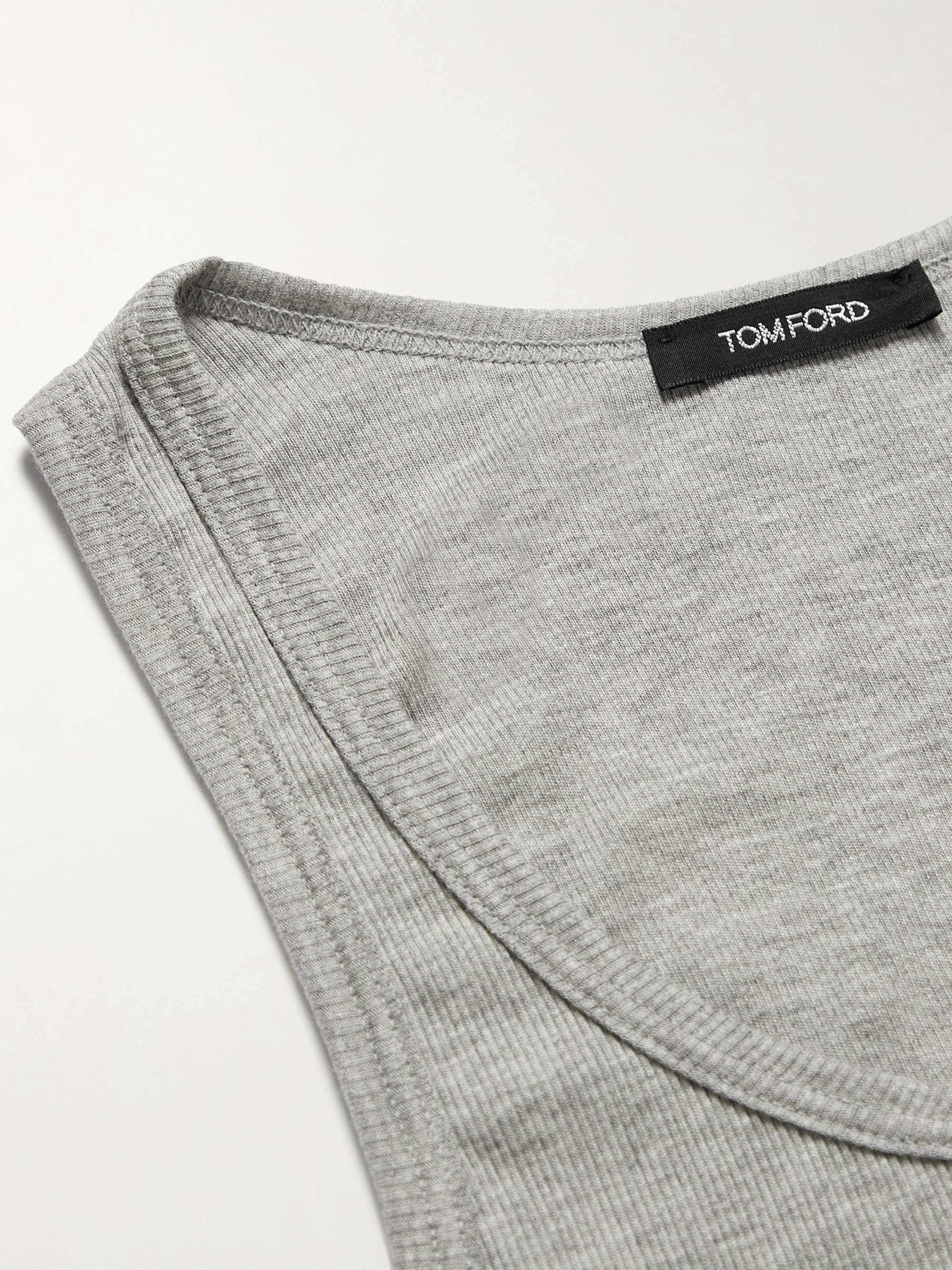 TOM FORD Ribbed Cotton and Modal-Blend Tank Top