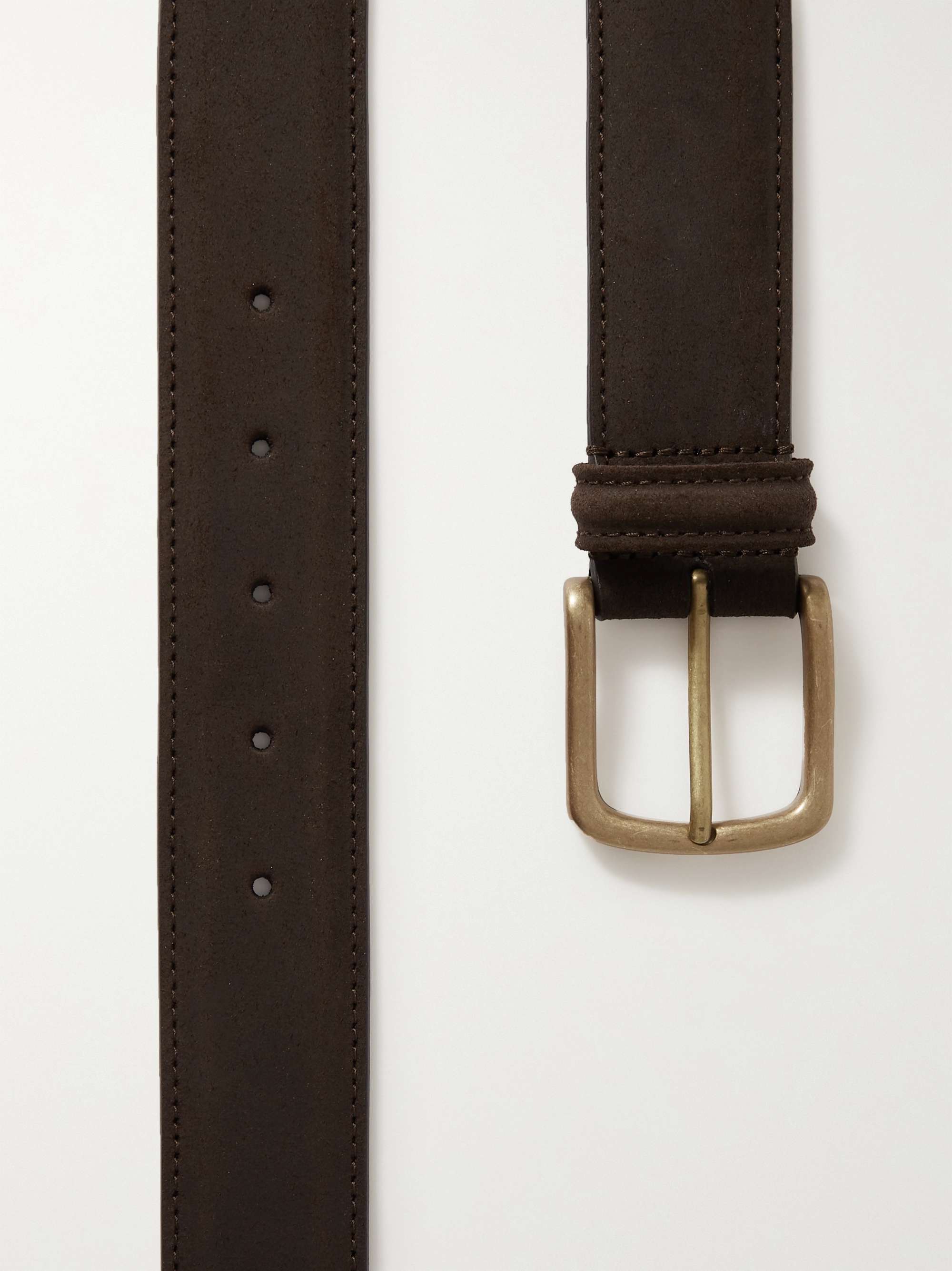ANDERSON'S 3.5cm Waxed-Suede Belt