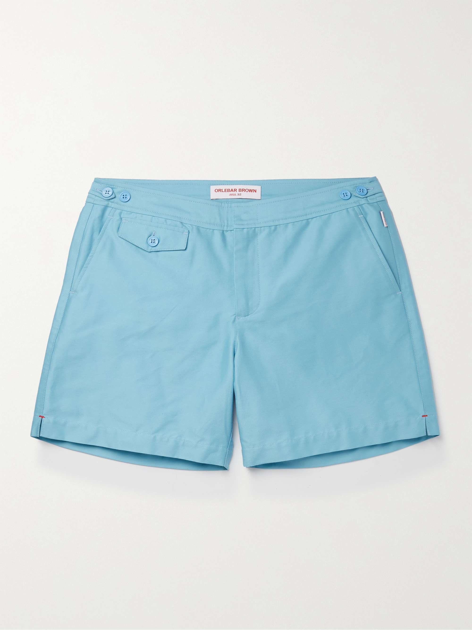 Orlebar Brown Synthetic Bulldog Blue Haze Mid-length Swim Shorts for Men Mens Clothing Beachwear Boardshorts and swim shorts 