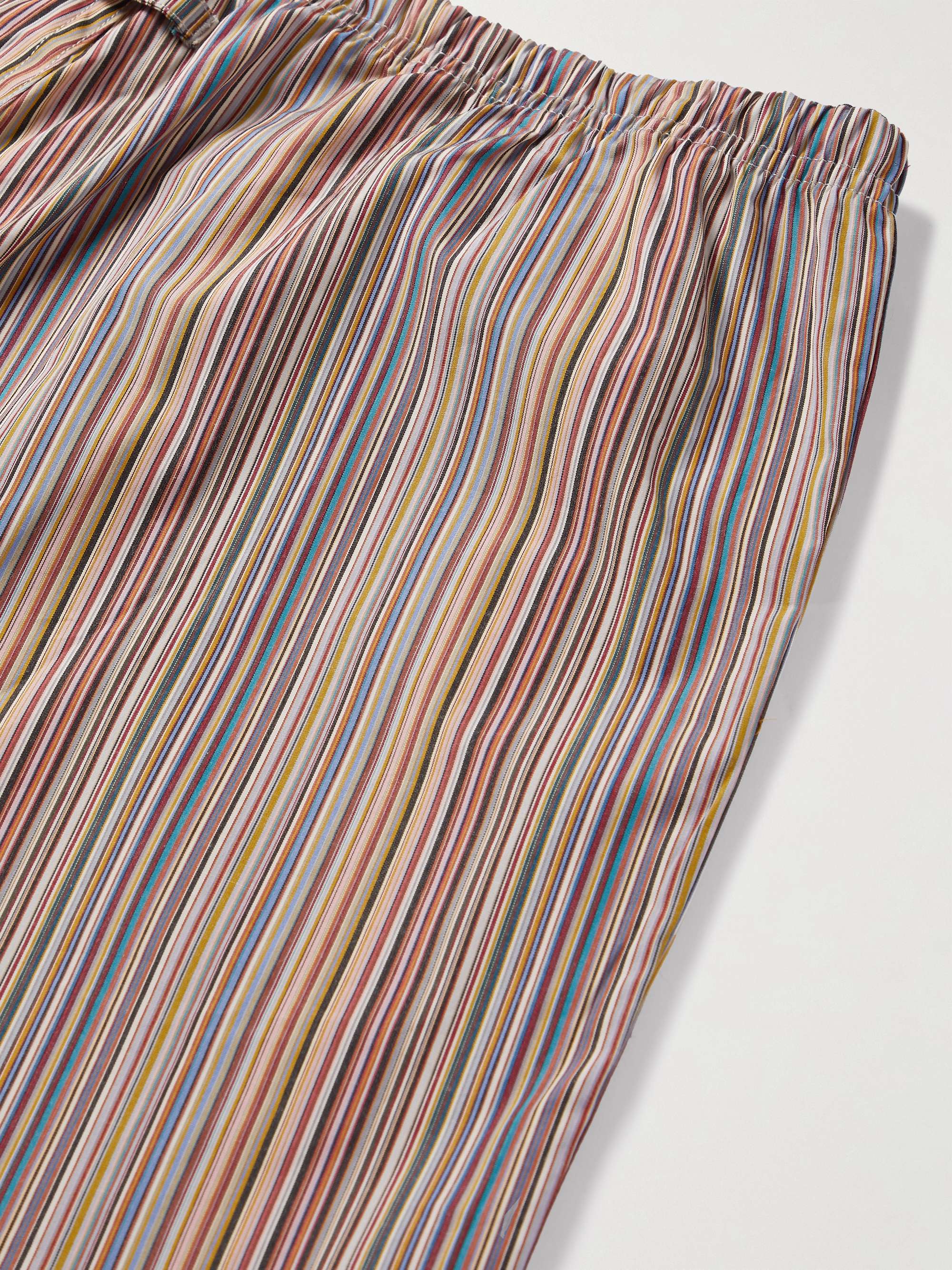 PAUL SMITH Striped Cotton Drawstring Pyjama Shorts