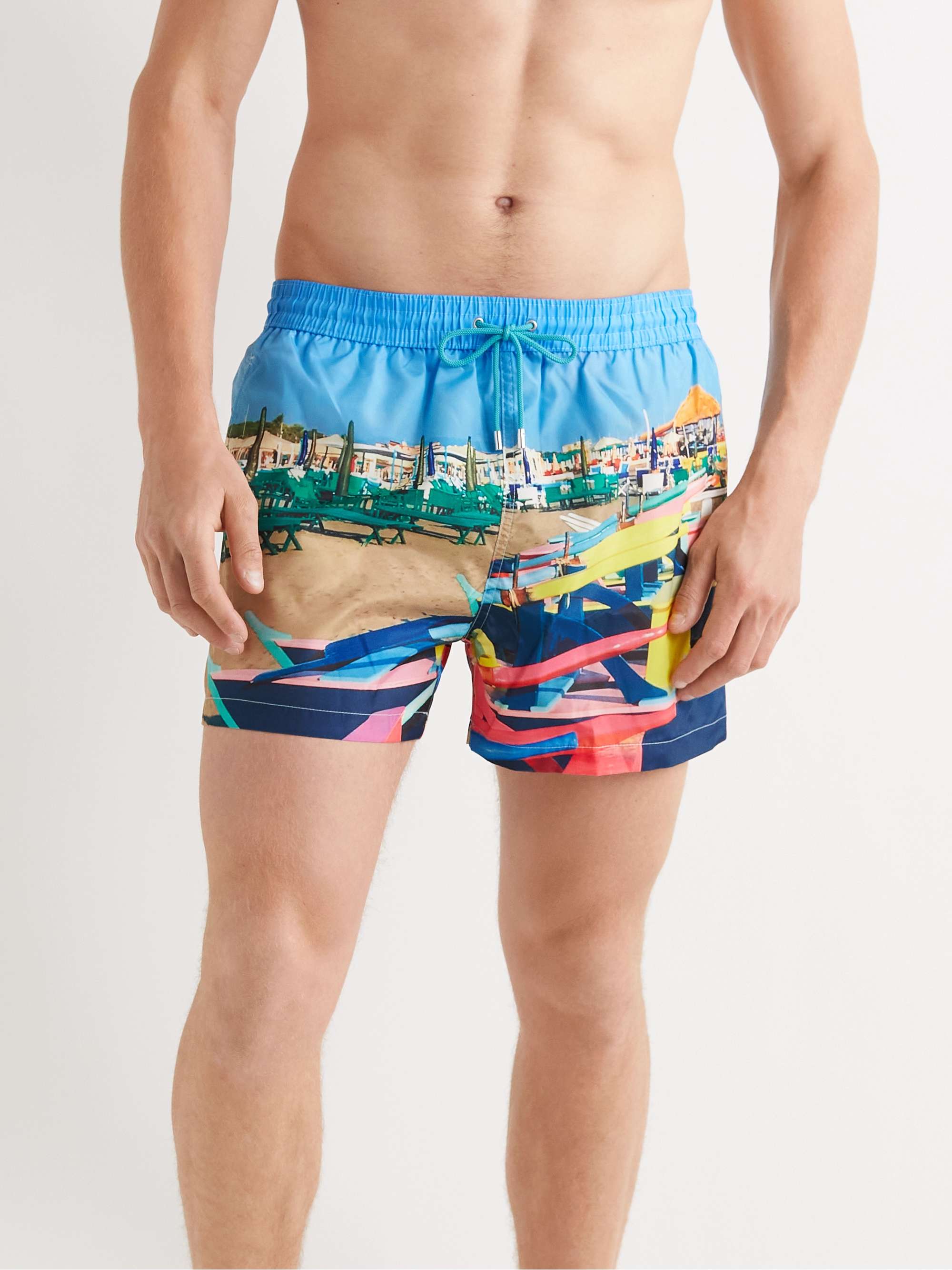 PAUL SMITH Mid-Length Printed Swim Shorts