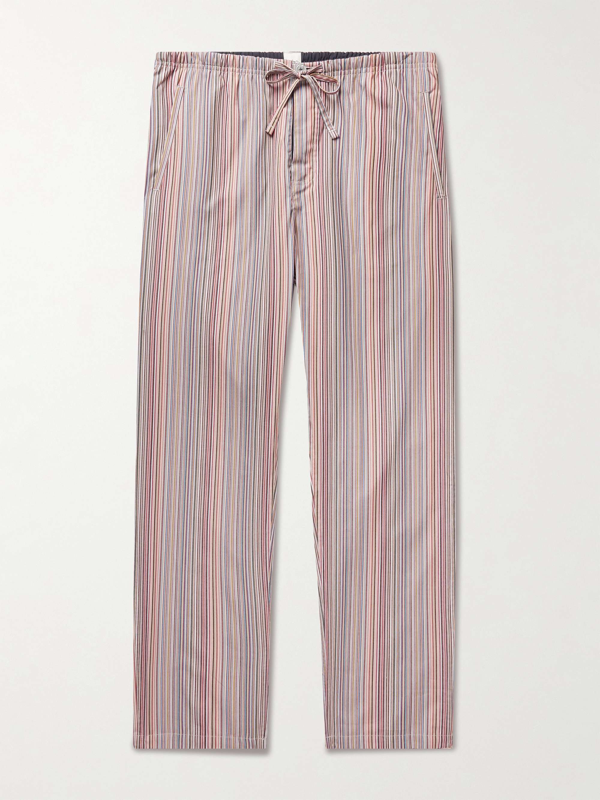 PAUL SMITH Striped Cotton-Poplin Pyjama Trousers