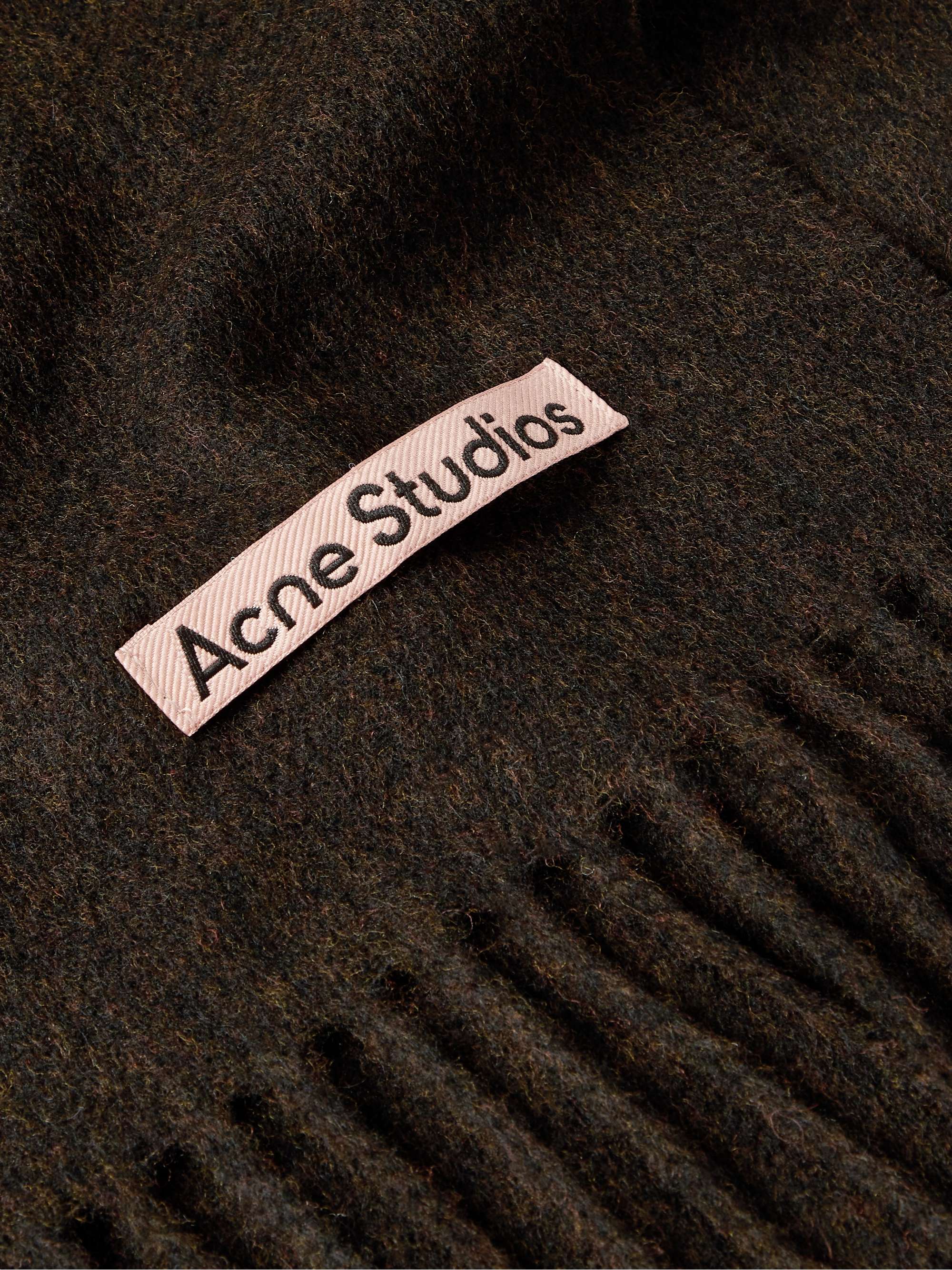 ACNE STUDIOS Oversized Fringed Melangé Wool Scarf