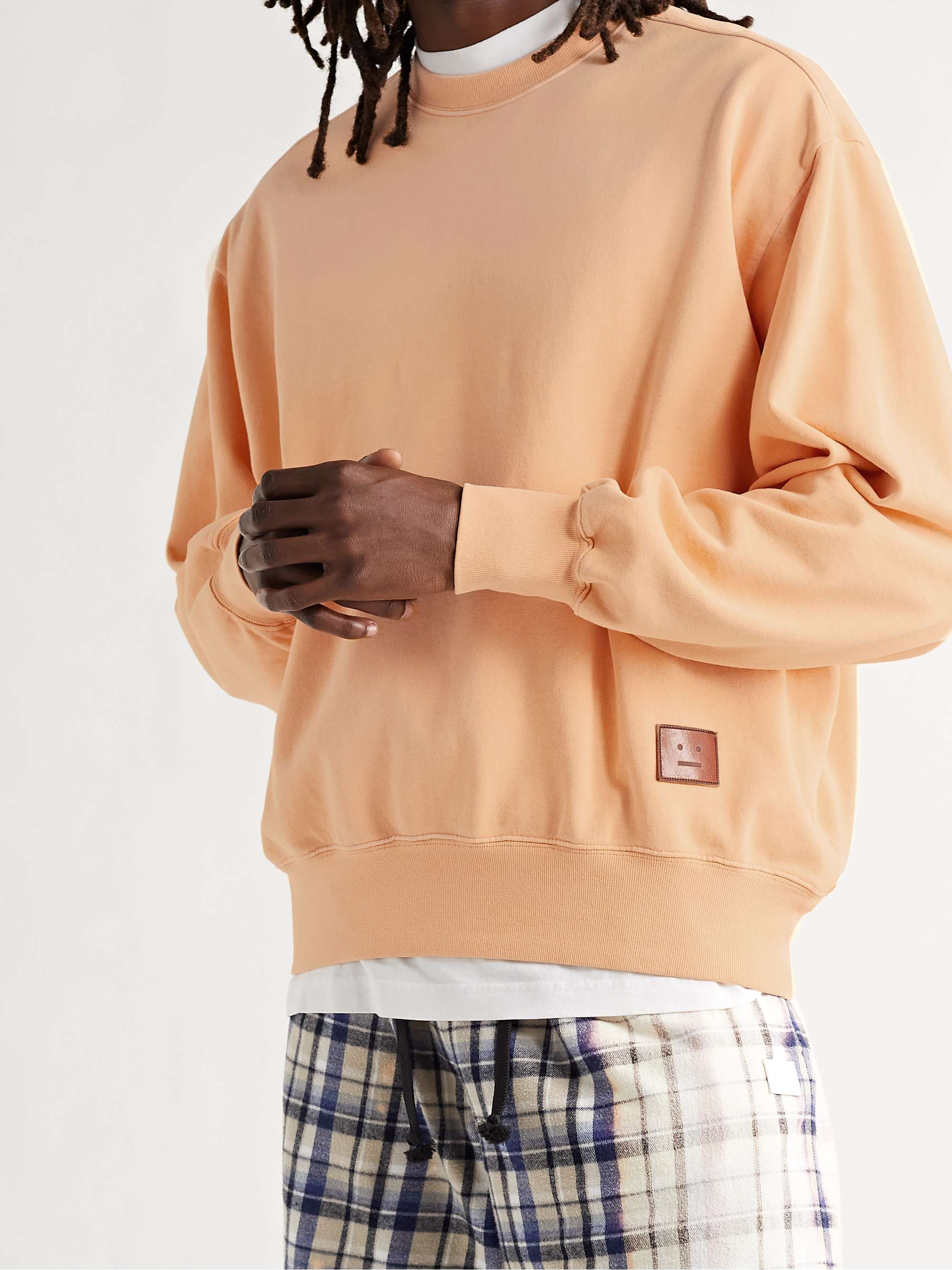 Orange Fiah Logo-Appliquéd Printed Cotton-Jersey Sweatshirt | ACNE 