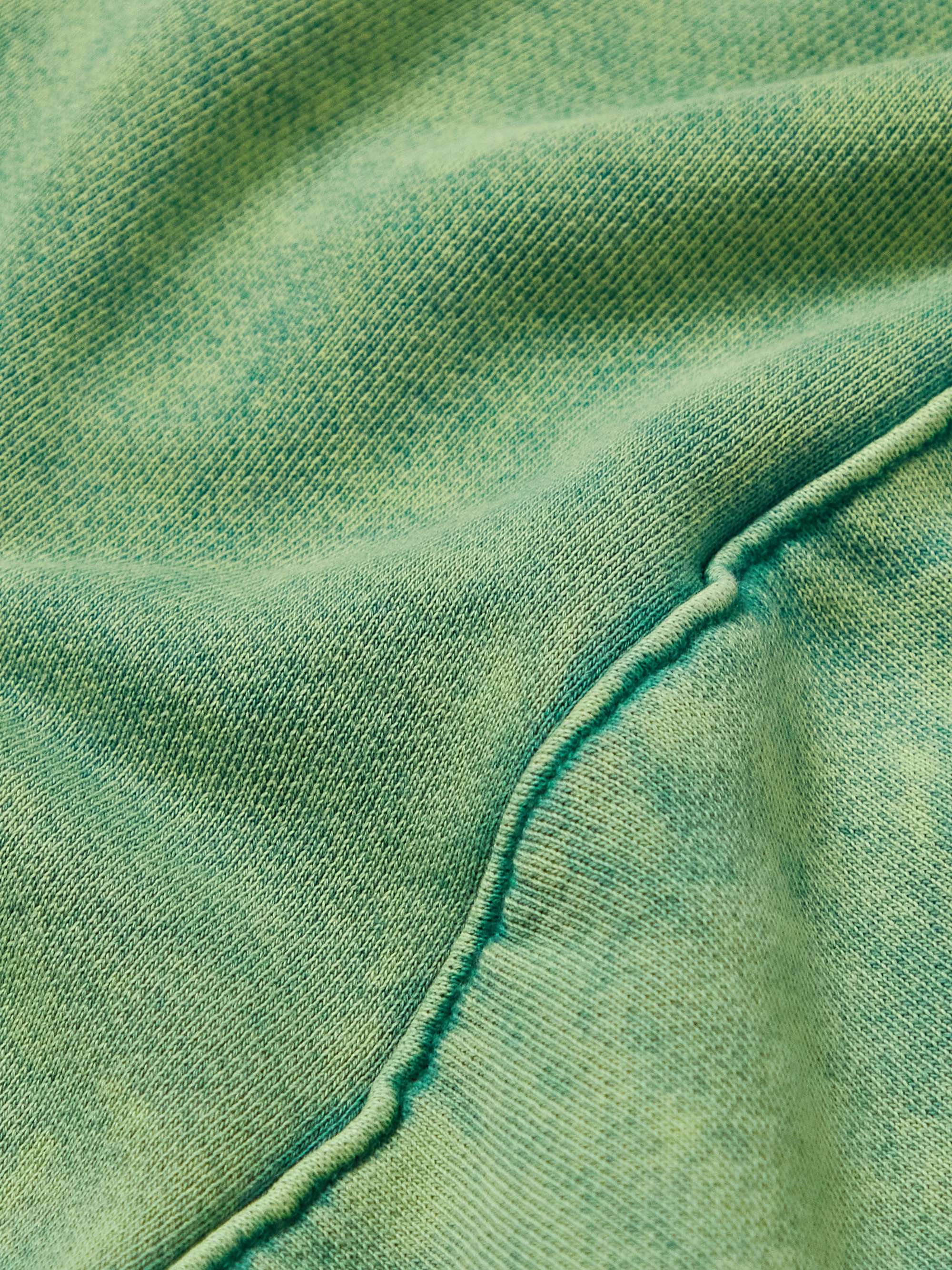 LES TIEN Garment-Dyed Cotton-Jersey Hoodie