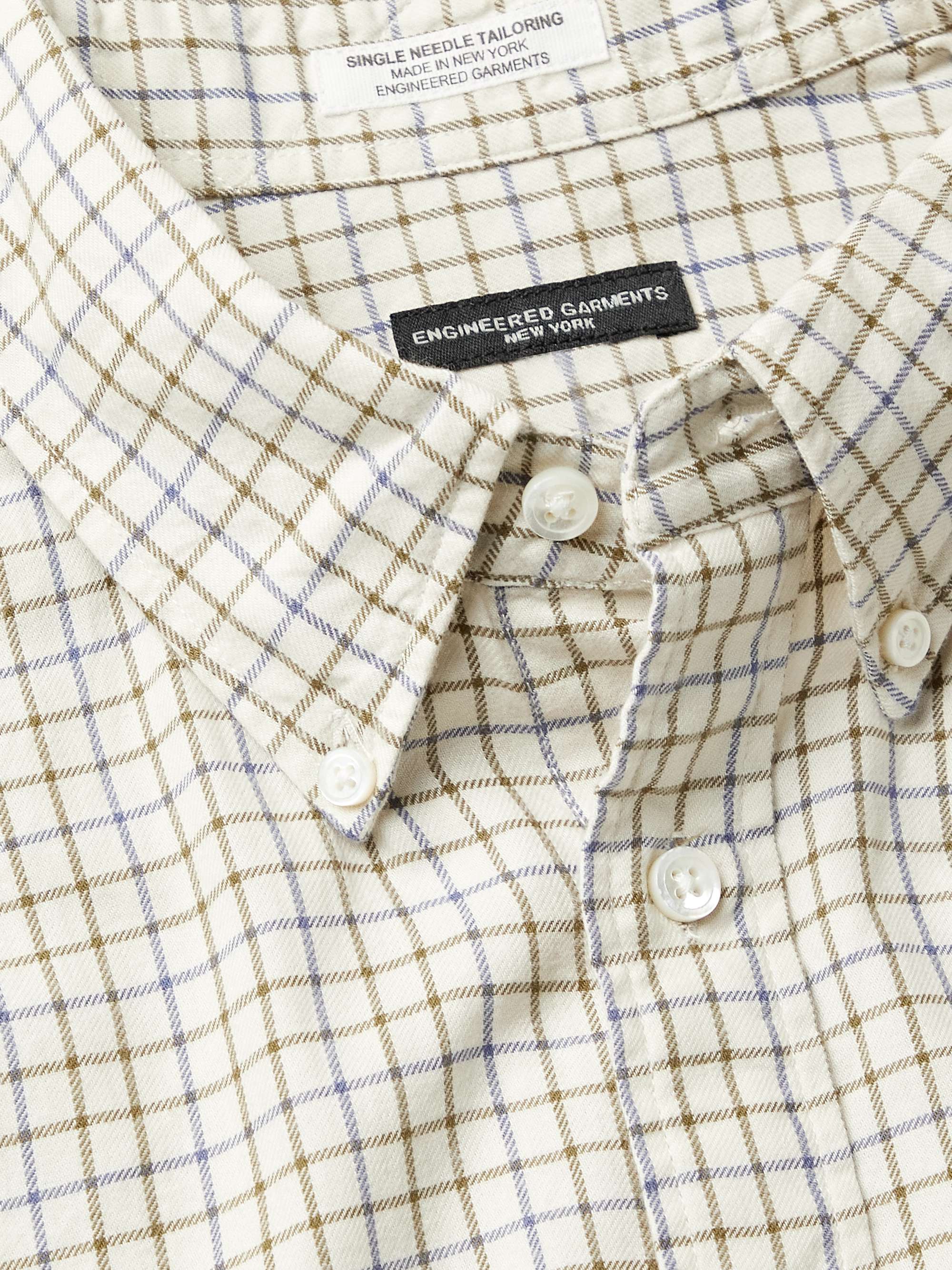 ENGINEERED GARMENTS Button-Down Collar Checked Cotton Shirt