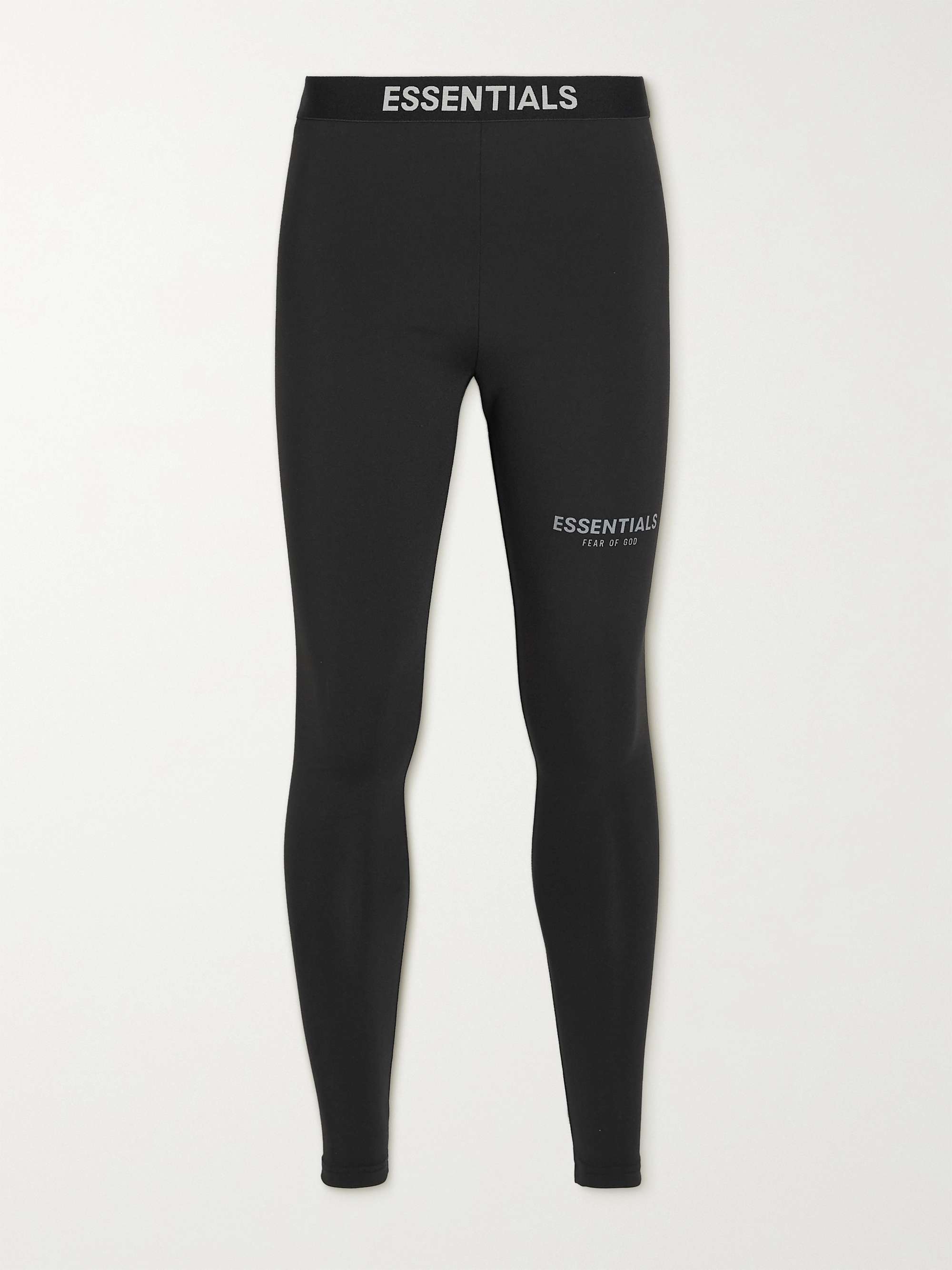 피어오브갓 에센셜 스웻팬츠 FEAR OF GOD ESSENTIALS Logo-Print Stretch-Jersey Sweatpants,Black